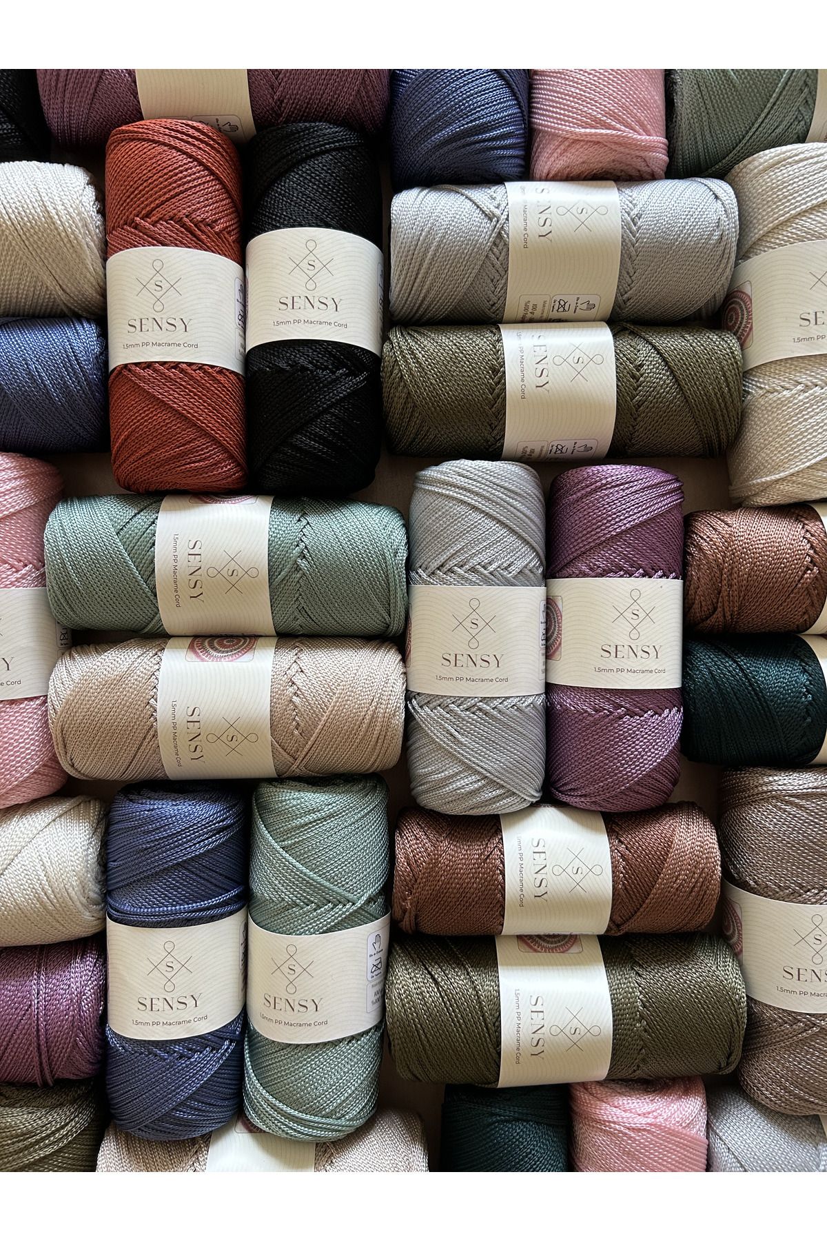 SENSY-1.5 Mm - 100 gr Polyester Macrame Thread Plum 150 M Polyester Macrame Thread Suppla Rope And Bag Thread 5