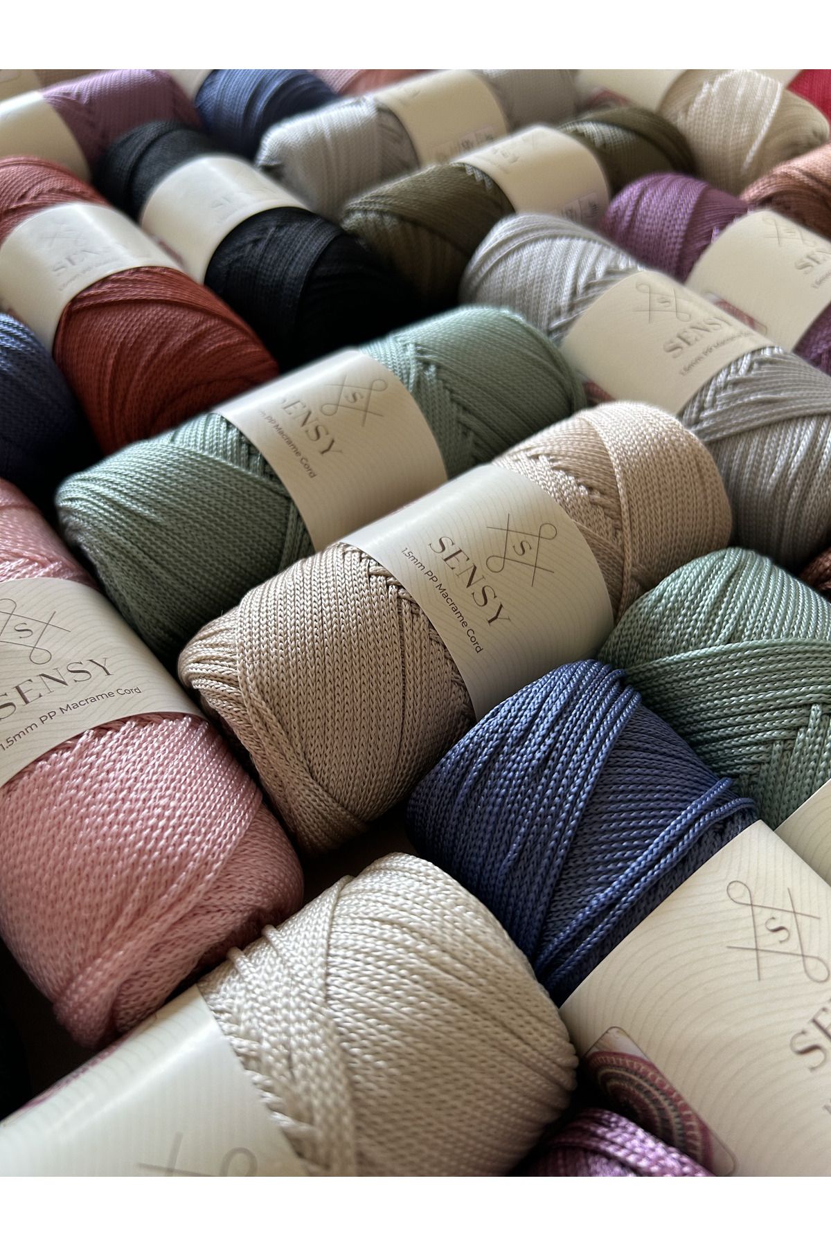 SENSY-1.5 Mm - 100 gr Polyester Macrame Thread Mink 150 M Polyester Macrame Thread Supla Thread And Bag Thread 5