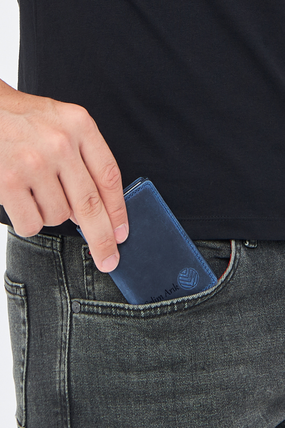 کیف پول مردانه آبی vagave | vagaveminimalist اورجینال - تصویر 4