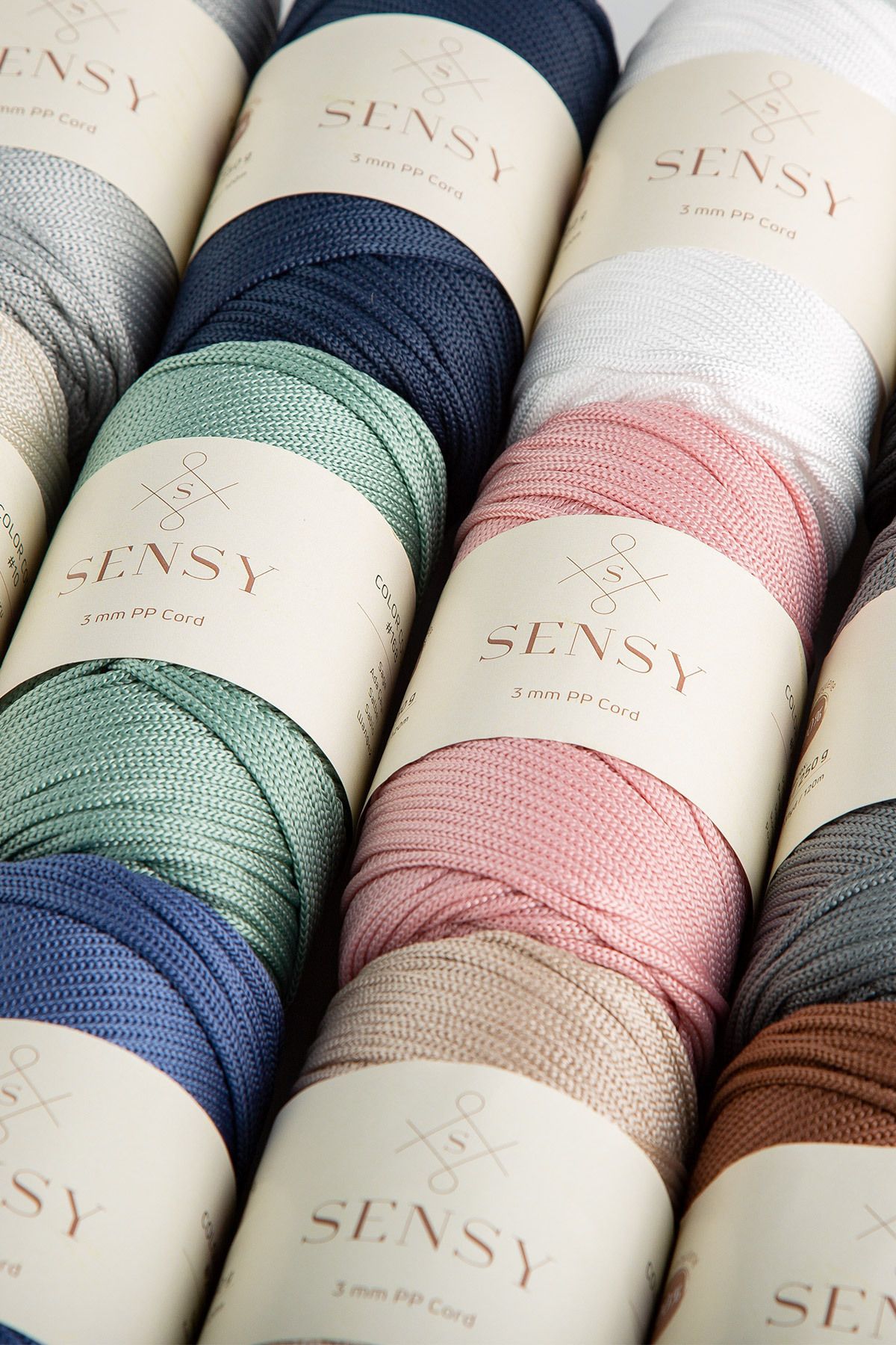 SENSY-3 mm - 250 gr frânghie din poliester macrame cupru 120 m frânghie din poliester macrame frânghie de încărcare și ață de sac 8