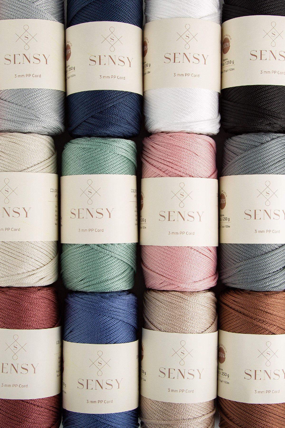 SENSY-3 Mm - 250 gr Polyester Macrame Thread Orange 120 M Polyester Macrame Thread Suppla Rope And Bag Thread 7