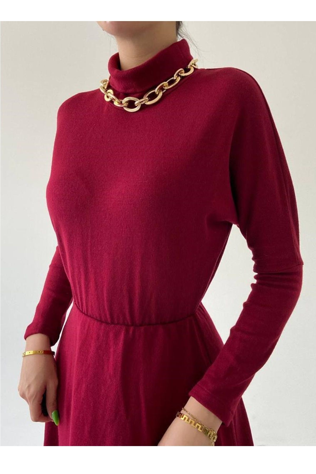 Burgundy store office dress