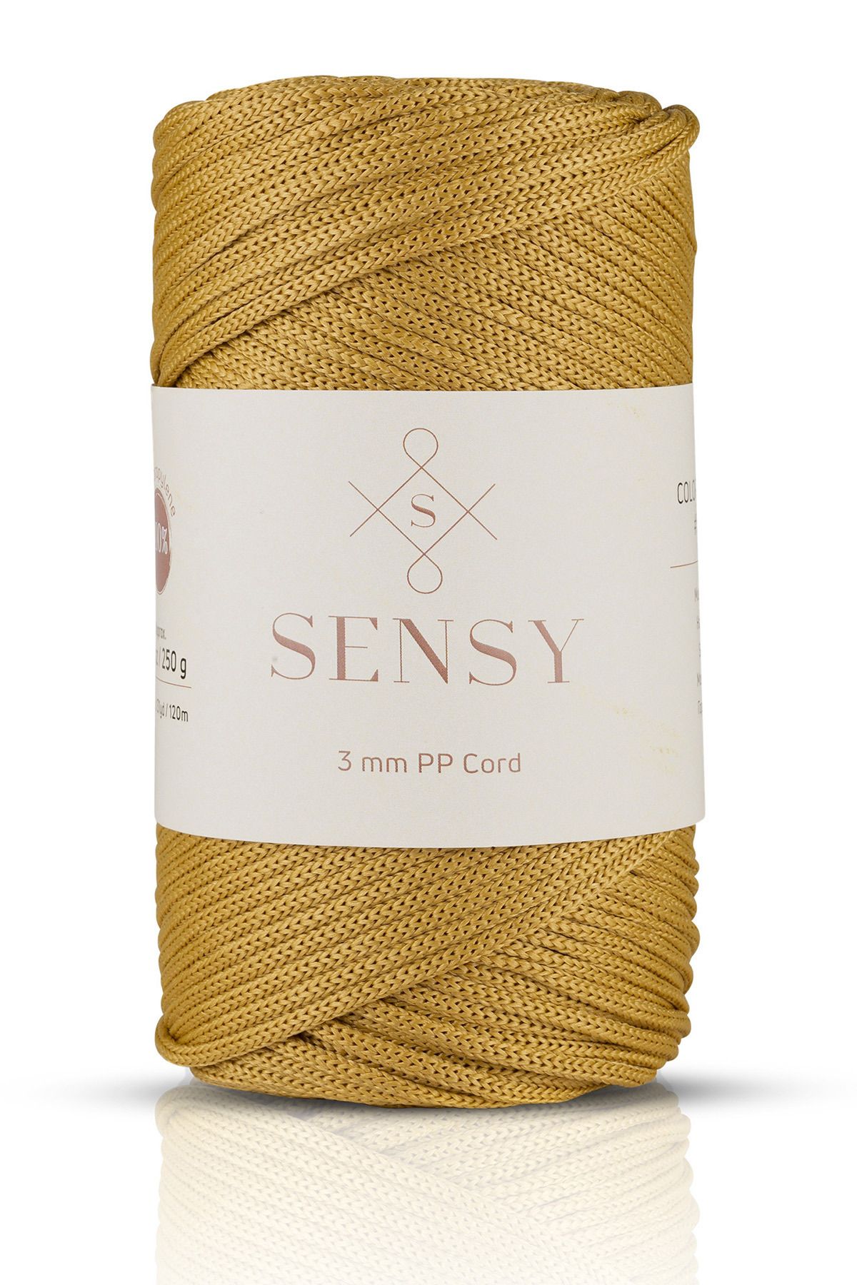 SENSY-3 Mm - 250 gr Polyester Macrame Thread Mustard 120 M Polyester Macrame Thread Suppla Rope And Bag Thread 1