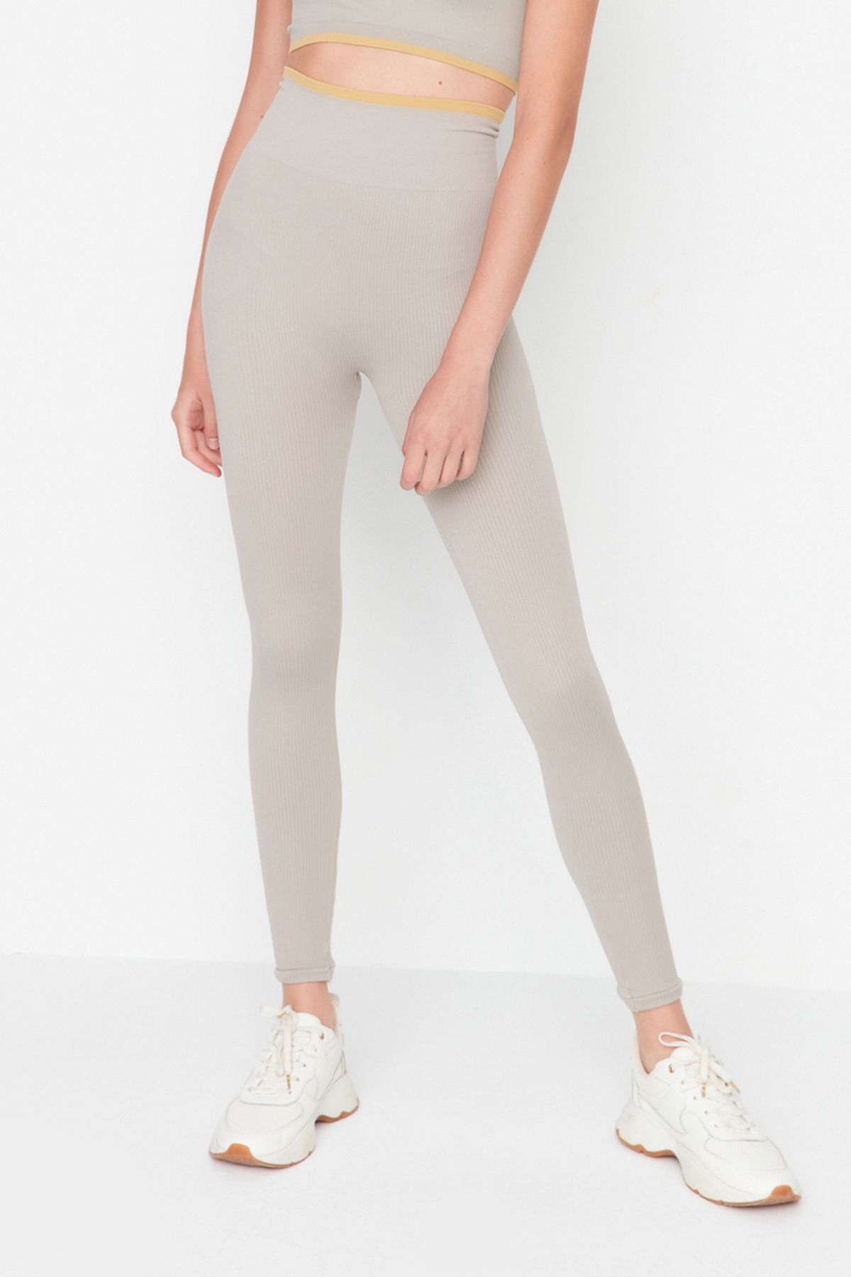 Grey and white leggings on sale