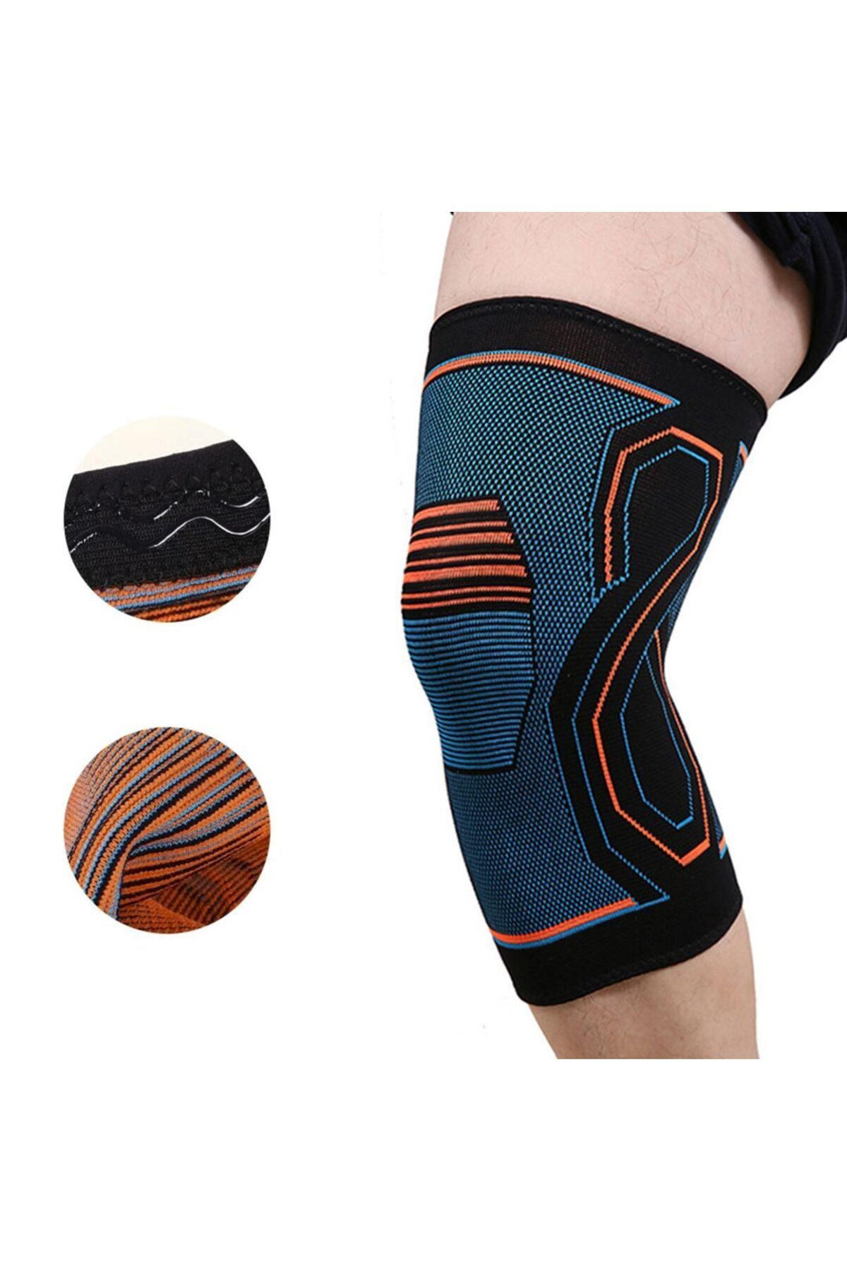 زانو بند والیبال آبی مردانه و زنانه ورزش بسکتبال تناسب اندام در فضای باز Kaymaz Silicone Training Kneeness 1 قطعه Alazpay