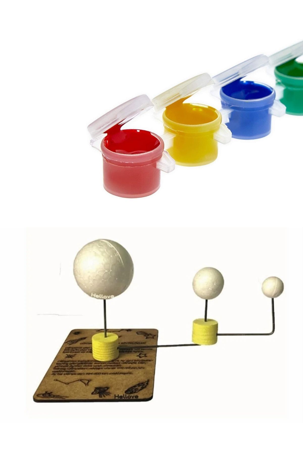 AVMmarketim-Sun Earth Moon Model Special Design Experiment Set Information Paintable Educational Set 5