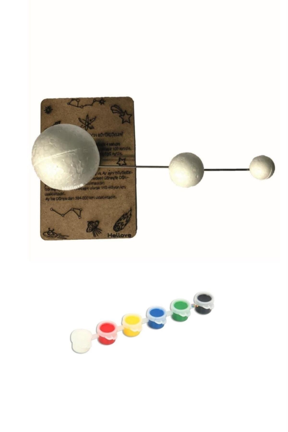 AVMmarketim-Sun Earth Moon Model Special Design Experiment Set Information Paintable Educational Set 7