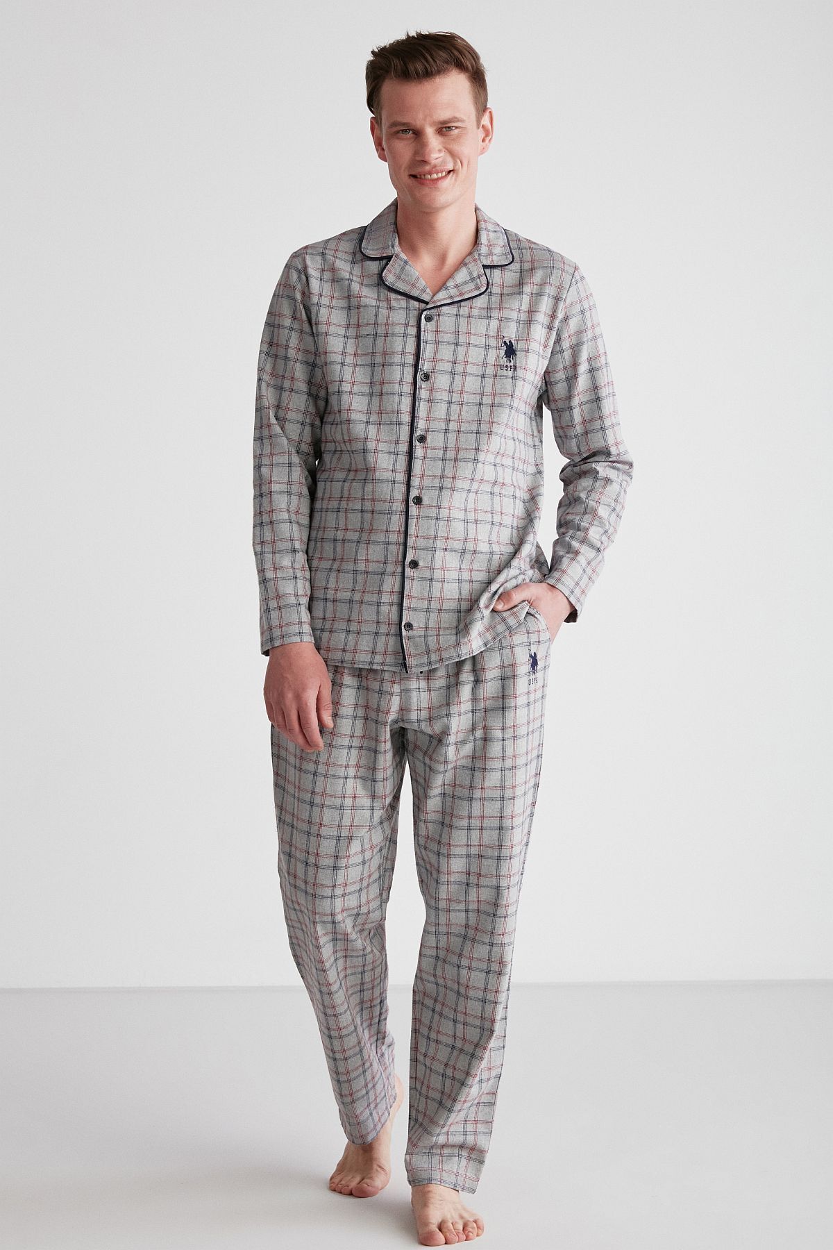 Grey polo pajamas best sale