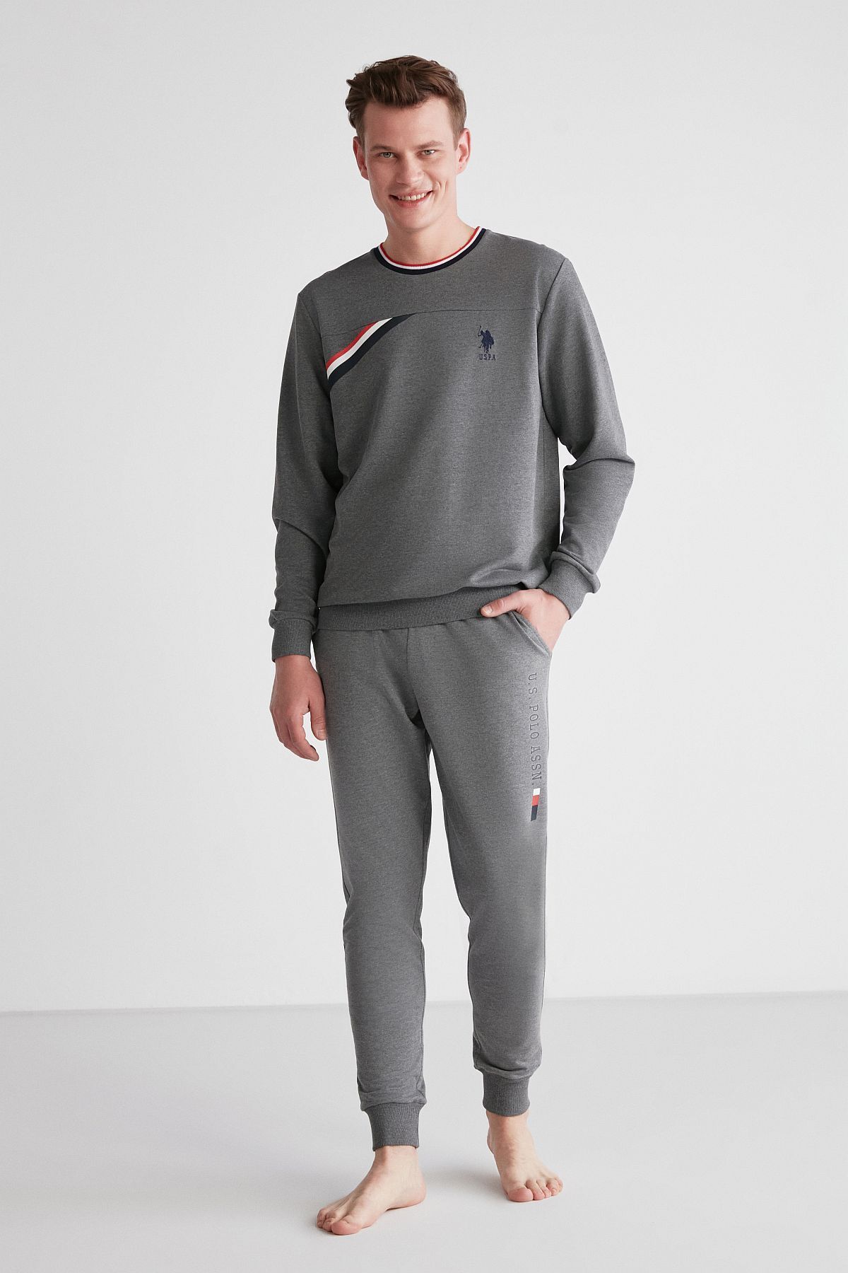 Grey on sale polo pajamas