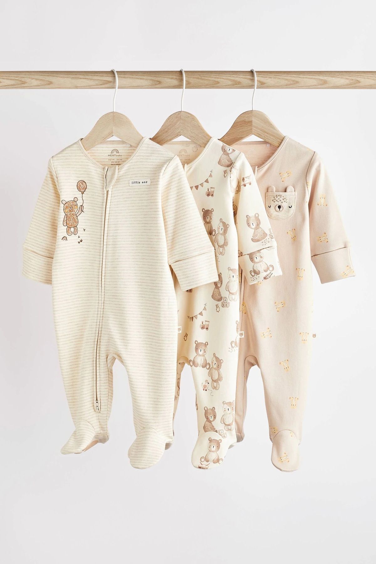 Next Baby ست 3 لباس 100% پنبه ای با طرح خرس بادکنکی
