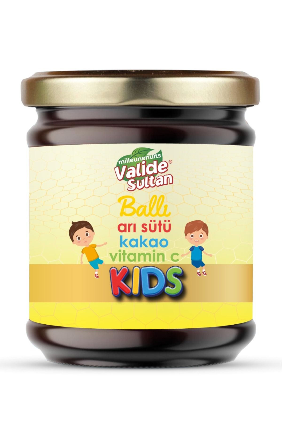 valide sultan Kids Çocuklar İçin Özel Ballı Arı Sütü Kakao Pekmez Ve Vitamin C Katkılı Macun TYC00820109824