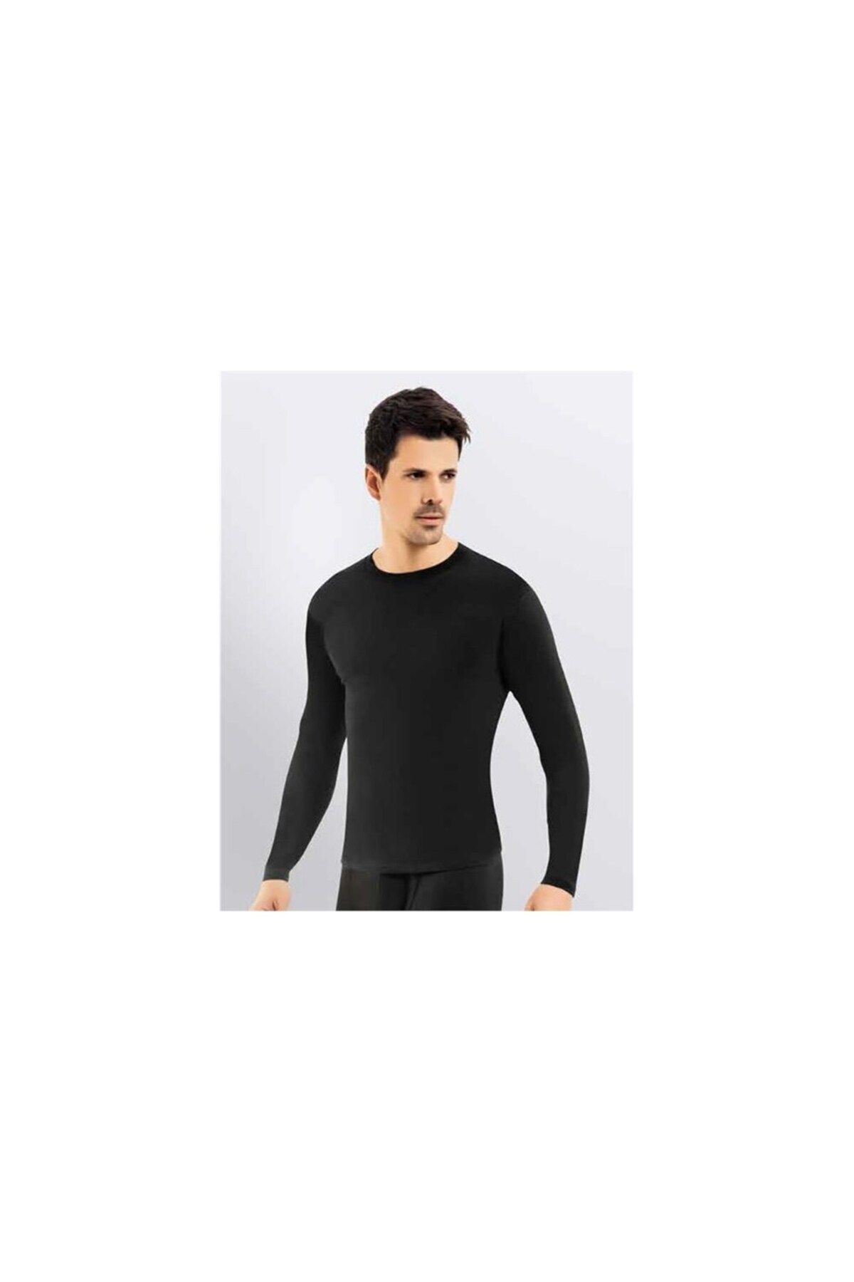 KOTA 2006 Men's Long Sleeve Thermal Bodysuit - Black - Trendyol