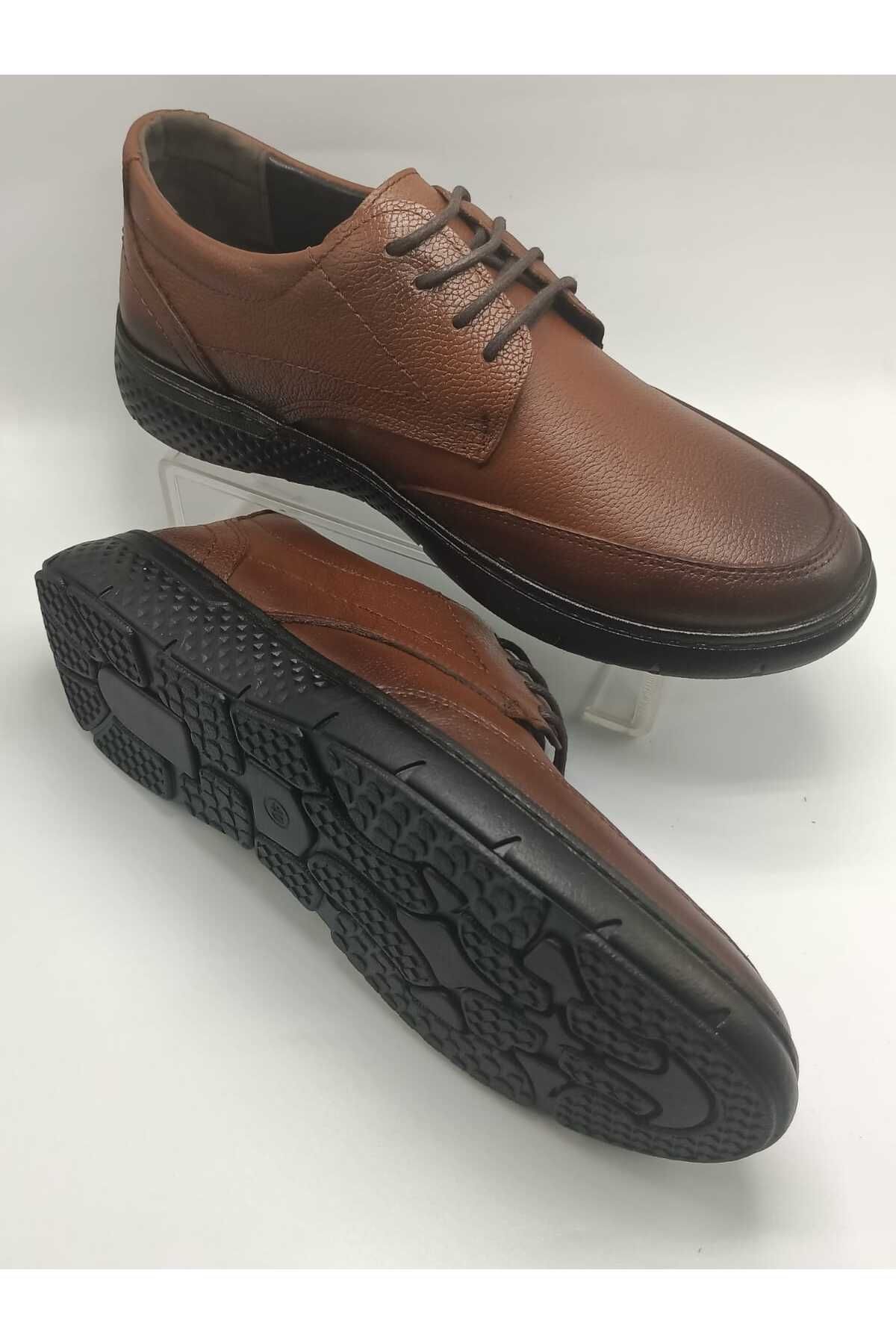only my store Men s Winter 100 Leather tan Lace Up Classic Dad Shoes stitched sole ORTHAPEDIC karag z1