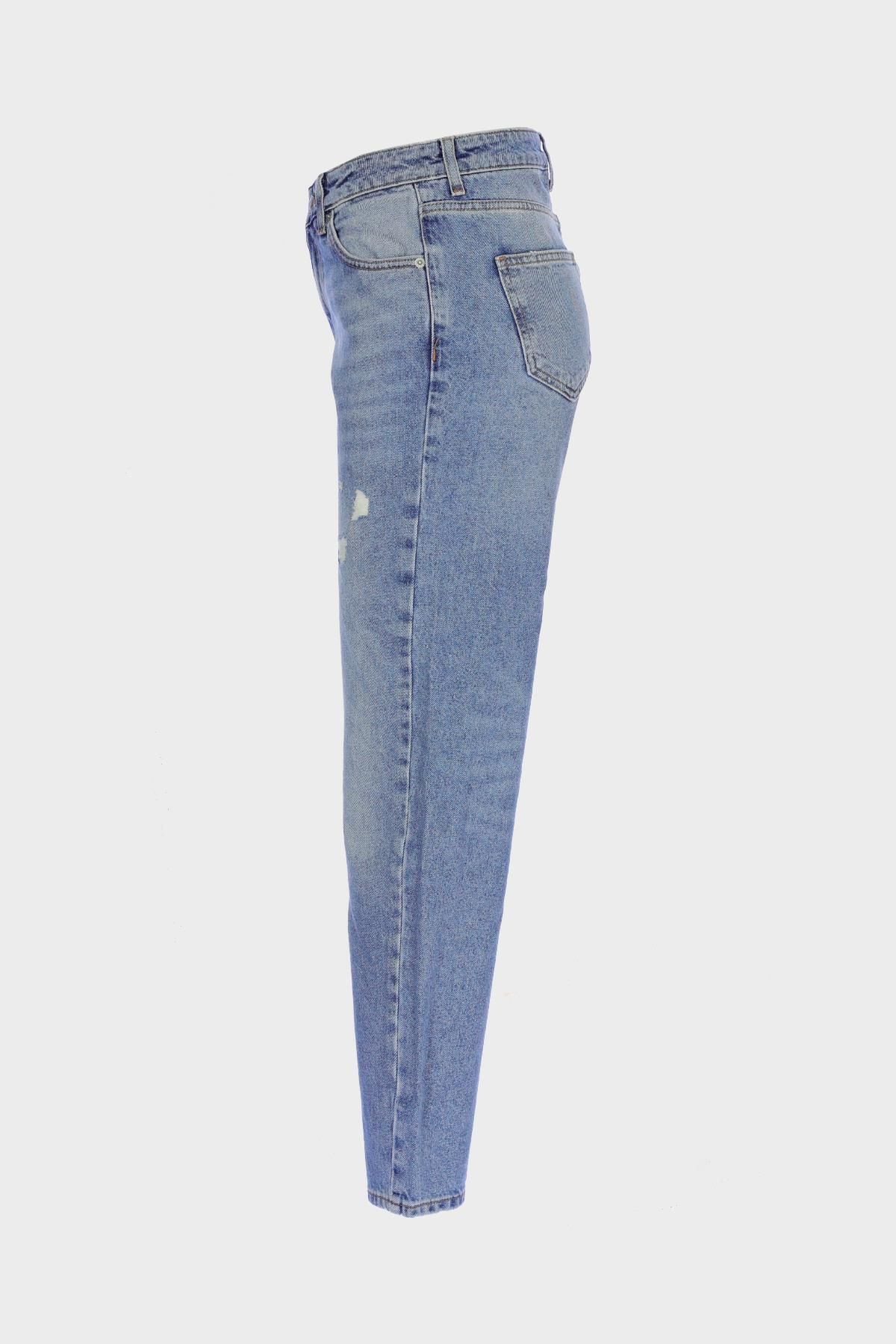 CROSS JEANS-أريانا بنطلون جينز أزرق متوسط الخصر بتفاصيل ملابس C 4525-152 4