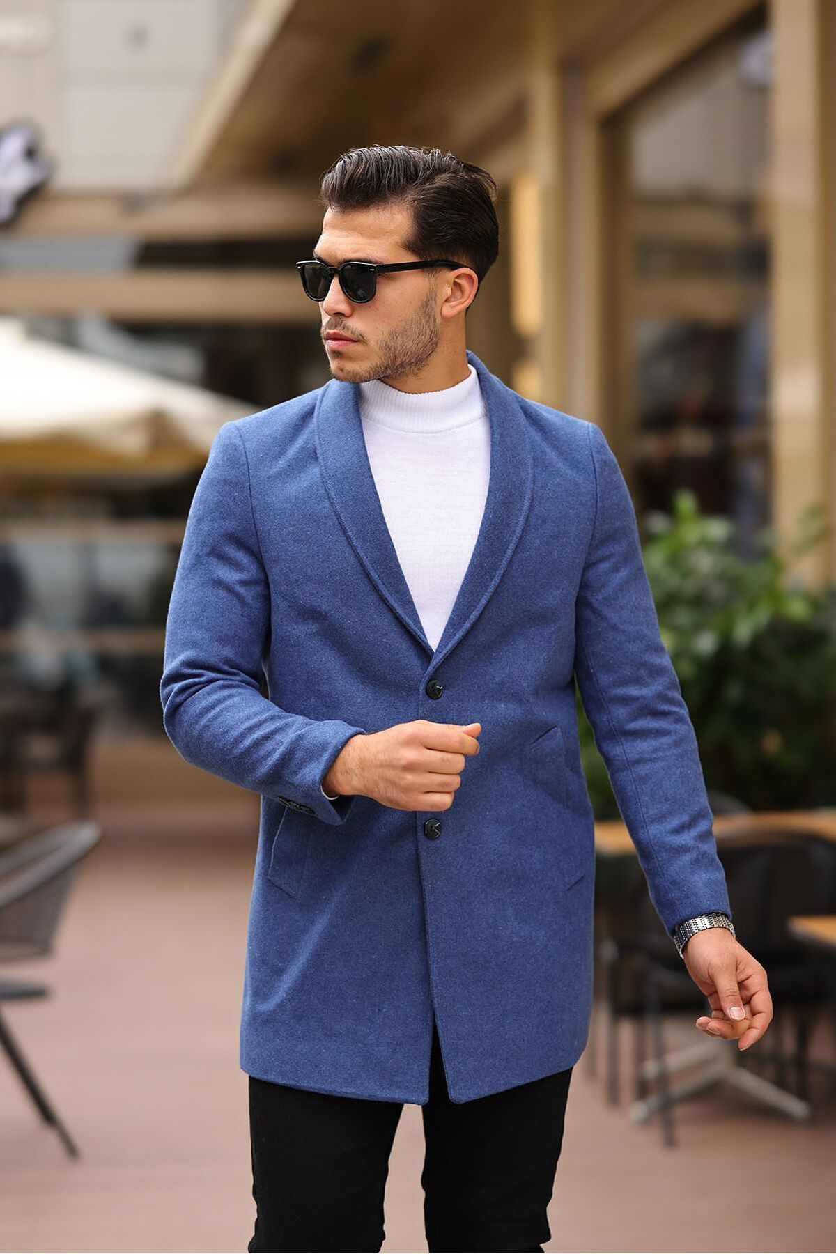Classic slim fit mens coat online