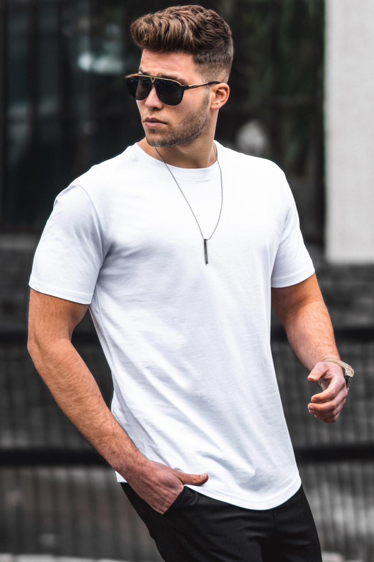 تی شرت مردانه سفید مدمکست Madmext (برند ترکیه)
