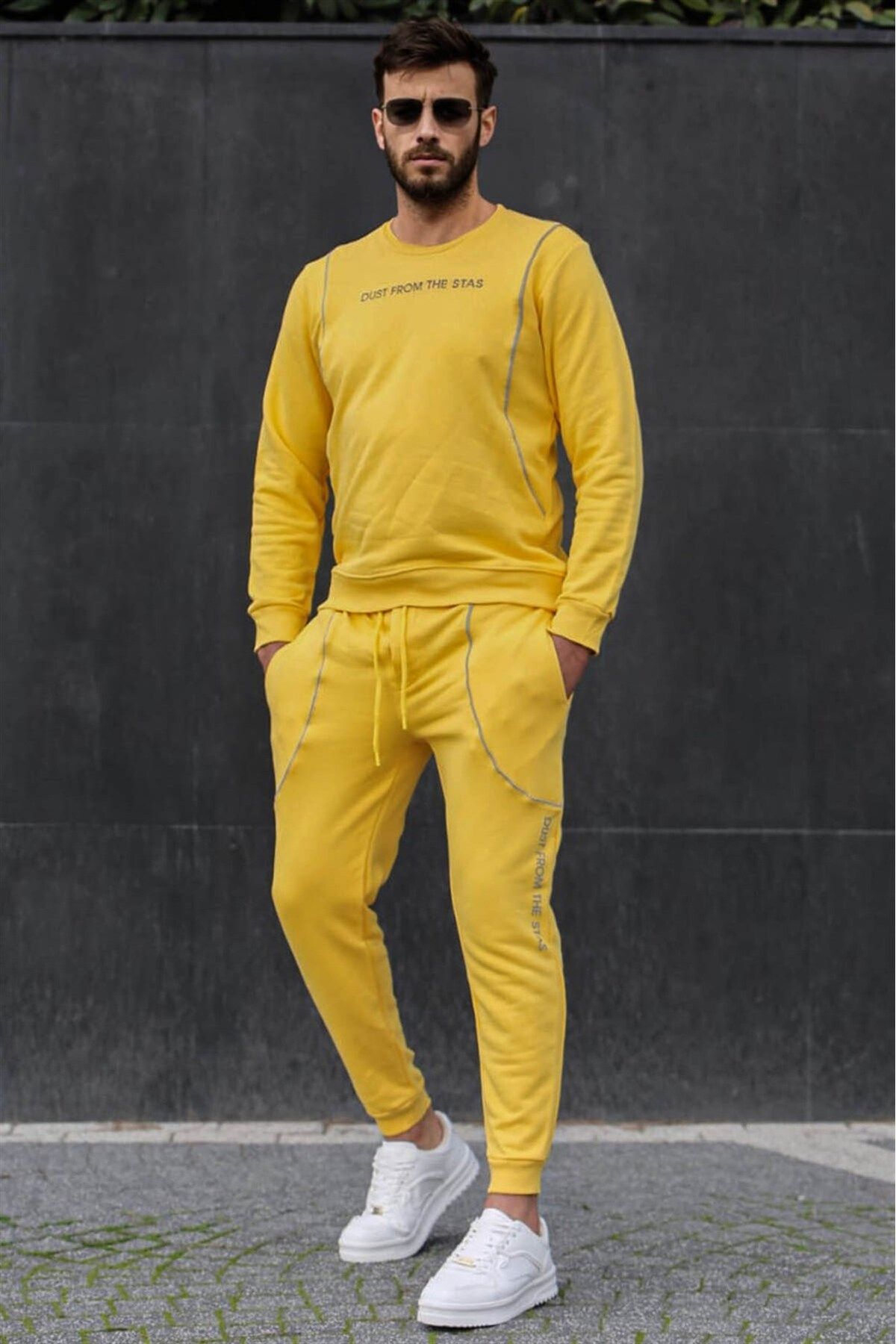 Madmext Men s Yellow Tracksuit Set 4727 Trendyol