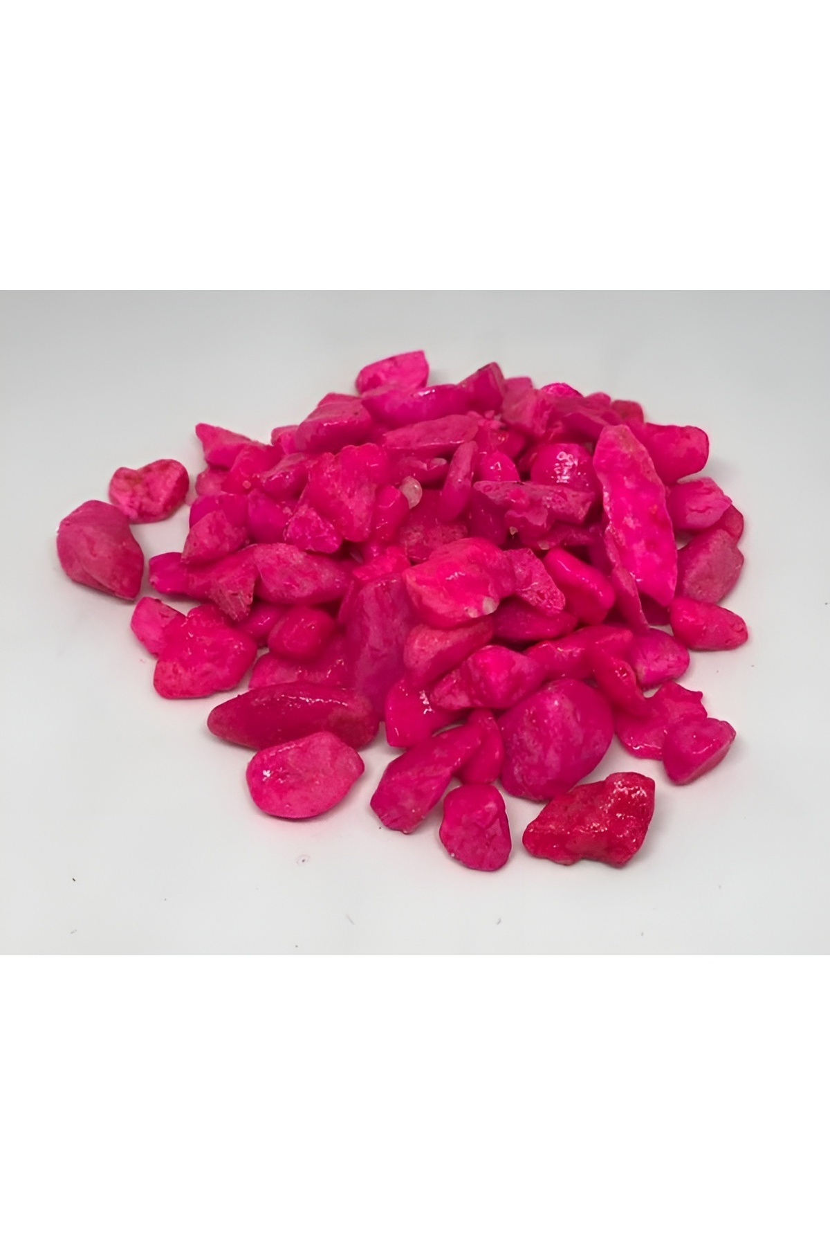 TABDA RENKLİ ÇAKIL TAŞI DEKORATİF SÜSLEME PEMBE 5-10 MM 1000 GR