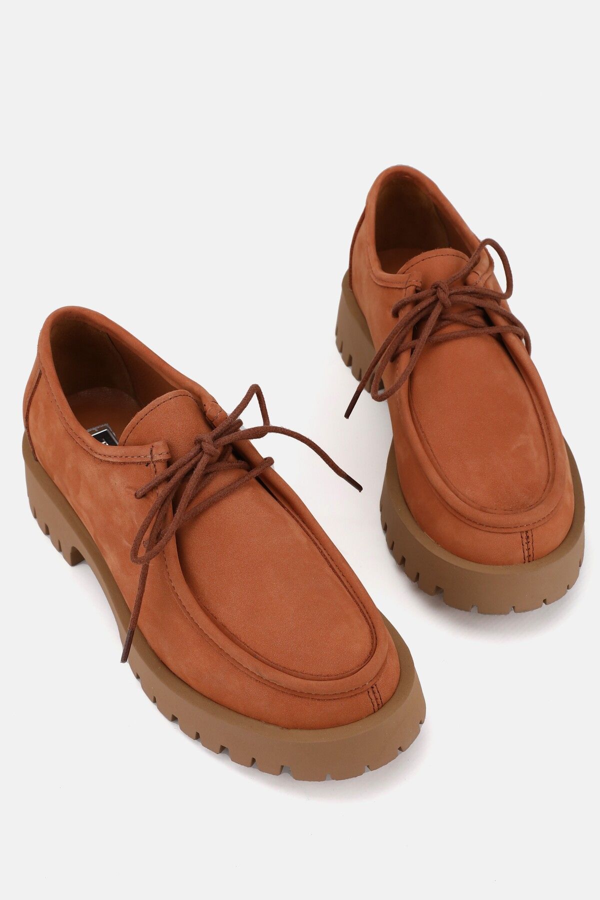کفش های آکسفورد چند رنگ زنانه توری چرمی طبیعی Taban Nubuck واقعی TUNAELLİ