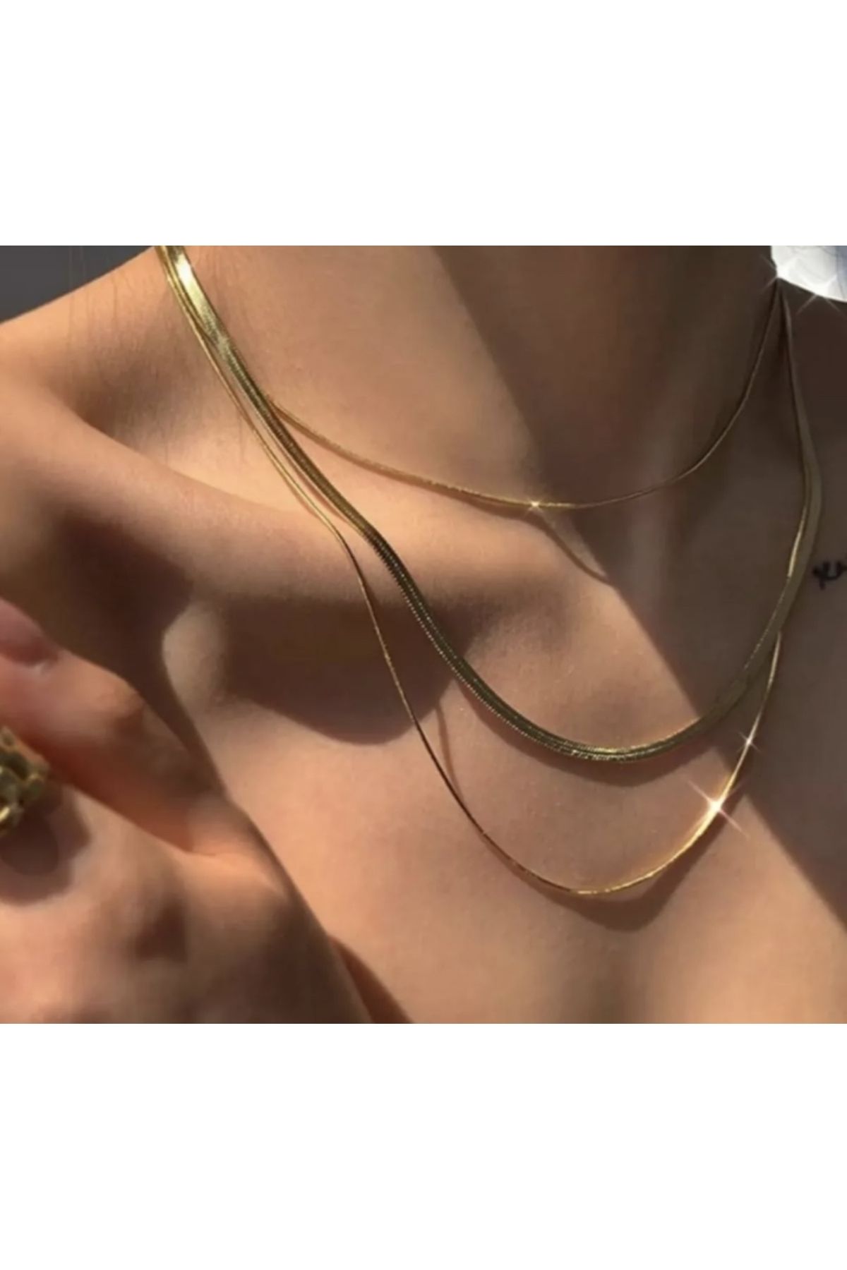 Asia by Leuvoi Italian Chain Necklace Snake Necklace Set of 3