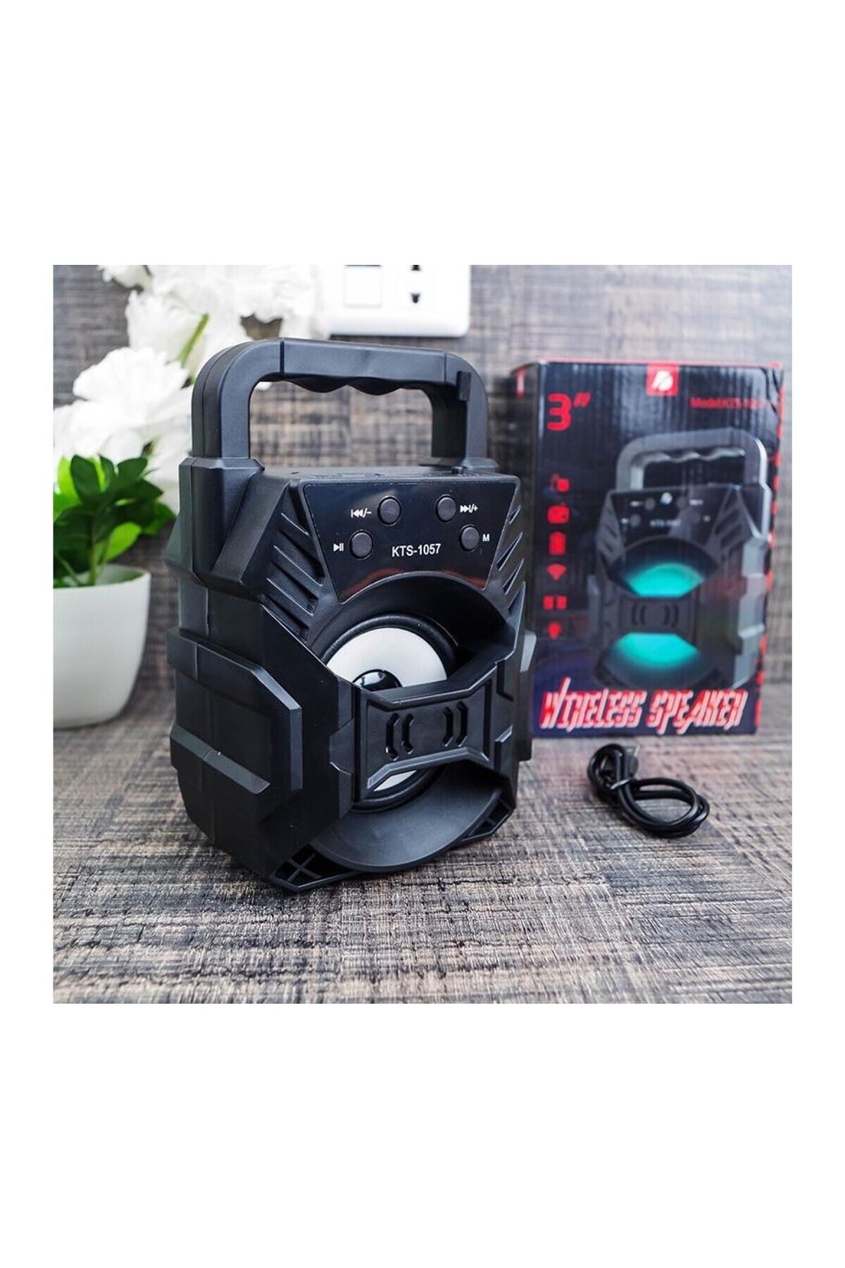 Ktx-1057 Taşınabilir Mini Işıklı Bluetooth Hoparlör Speaker Fm/sd/usb 7