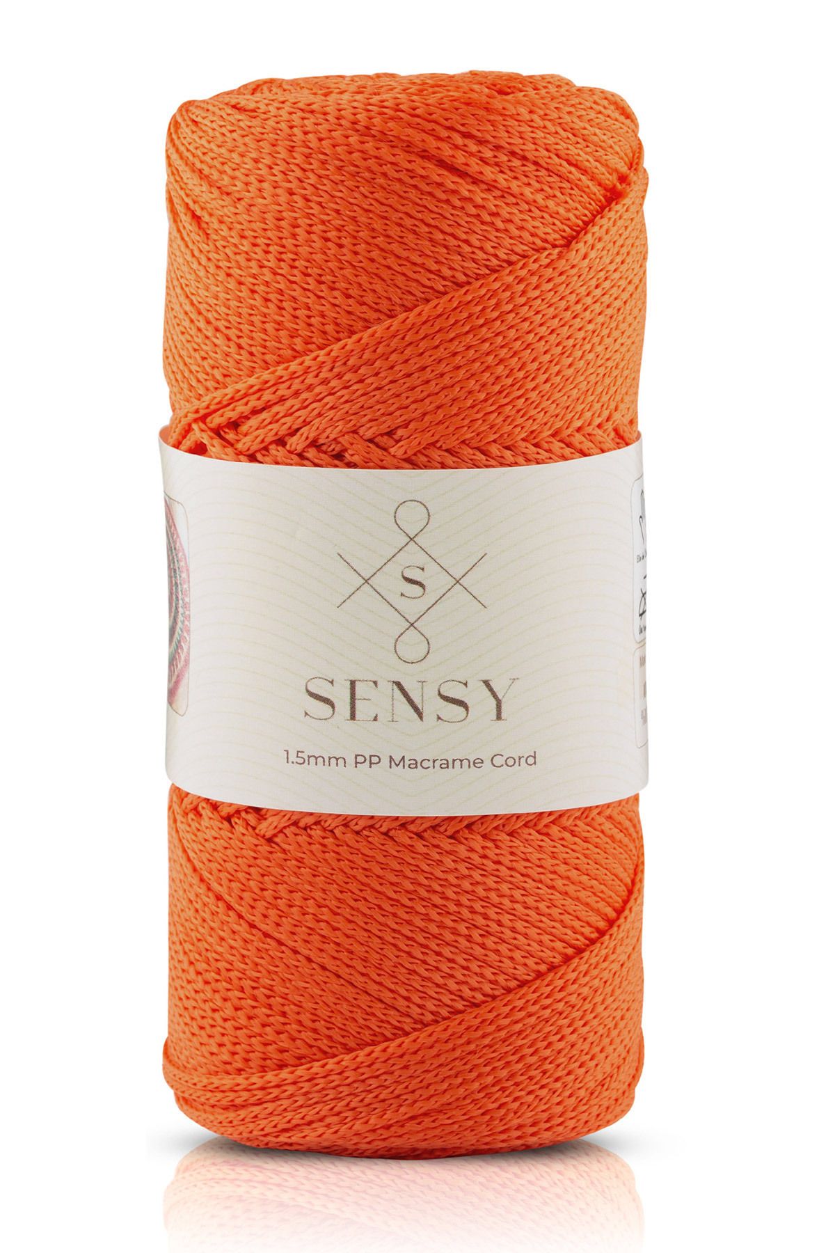 SENSY-1.5 Mm - 100 gr Polyester Macrame Thread Orange 150 M Polyester Macrame Thread Suppla Rope And Bag Thread 1