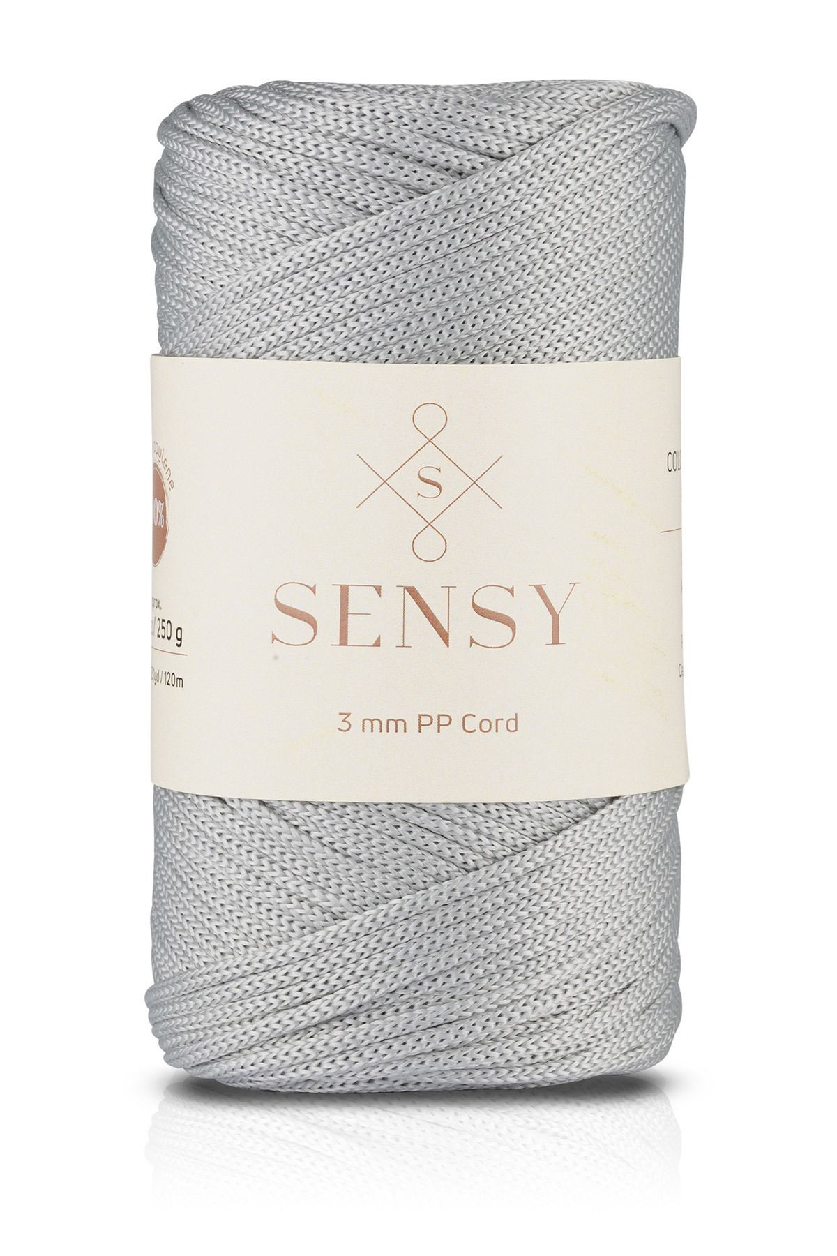 SENSY-3 Mm - 250 gr Polyester Macrame Thread Light Gray 120 M Polyester Macrame Thread Suppla Rope And Bag Thread 1