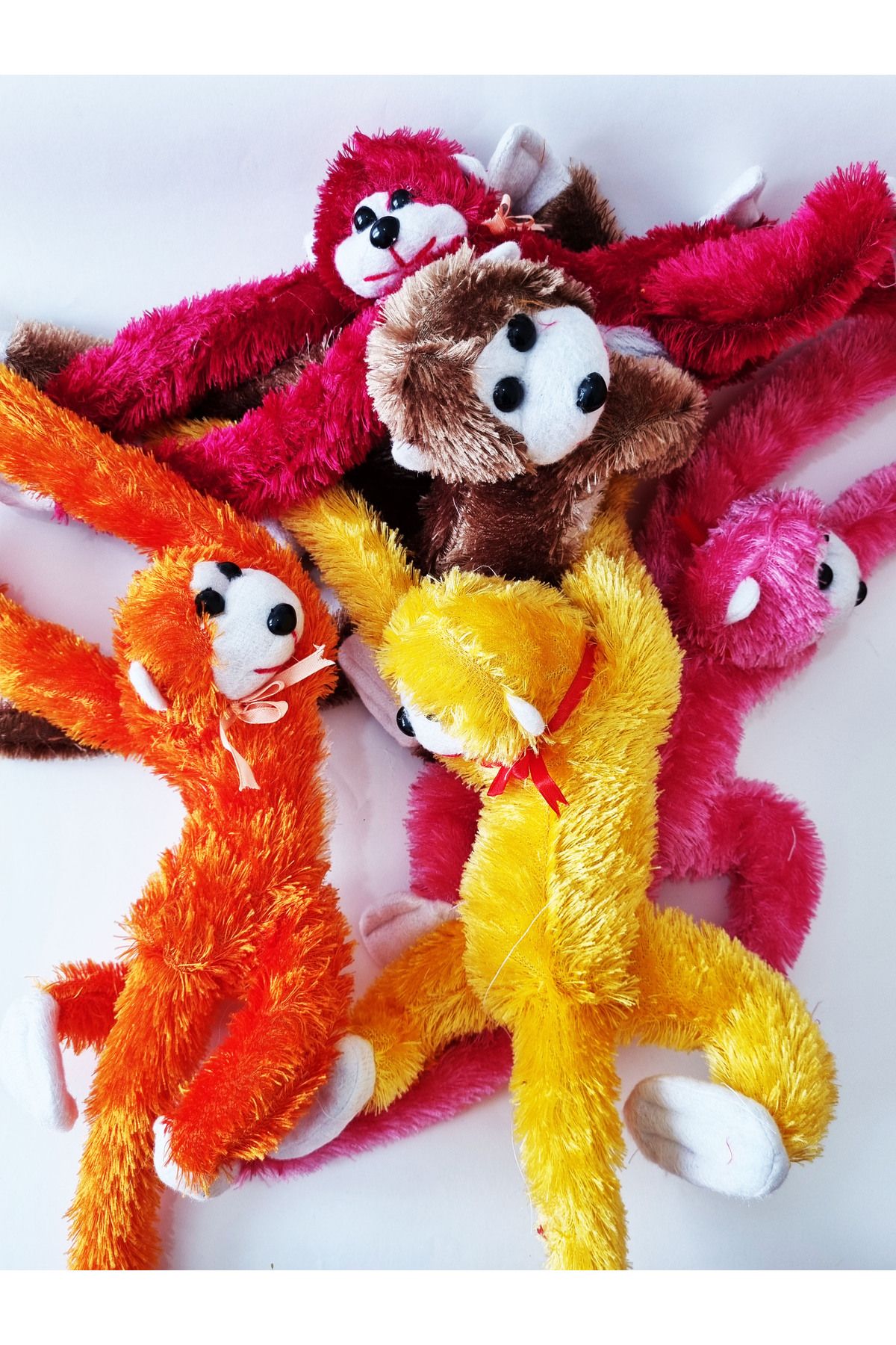 Modellino-Long Furry Plush Monkey Hugging Hands 70cm - Color Options 2