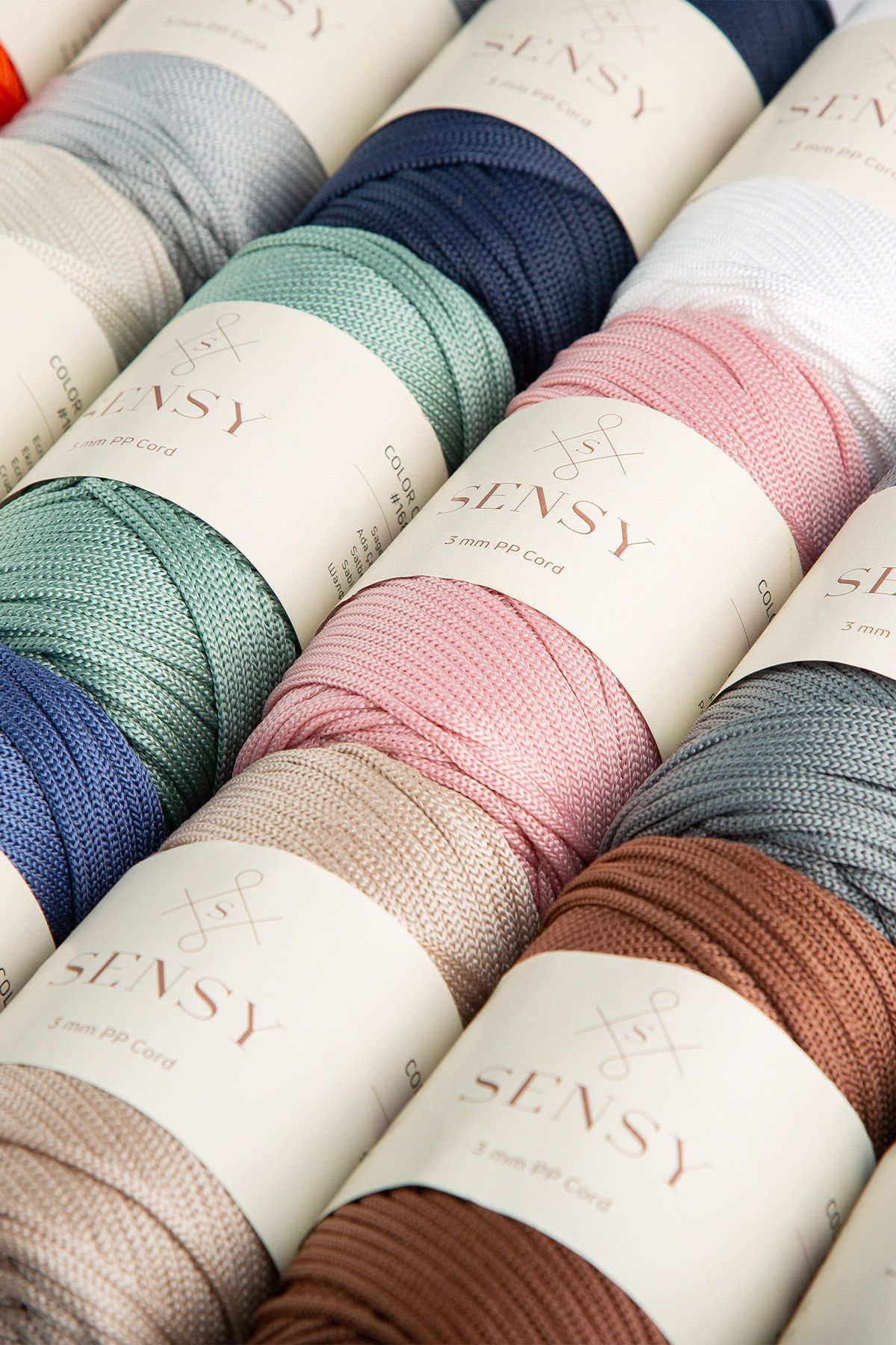 SENSY-3 Mm - 250 gr Polyester Macrame Thread Ecru 120 M Polyester Macrame Thread Supla Thread And Bag Thread 6