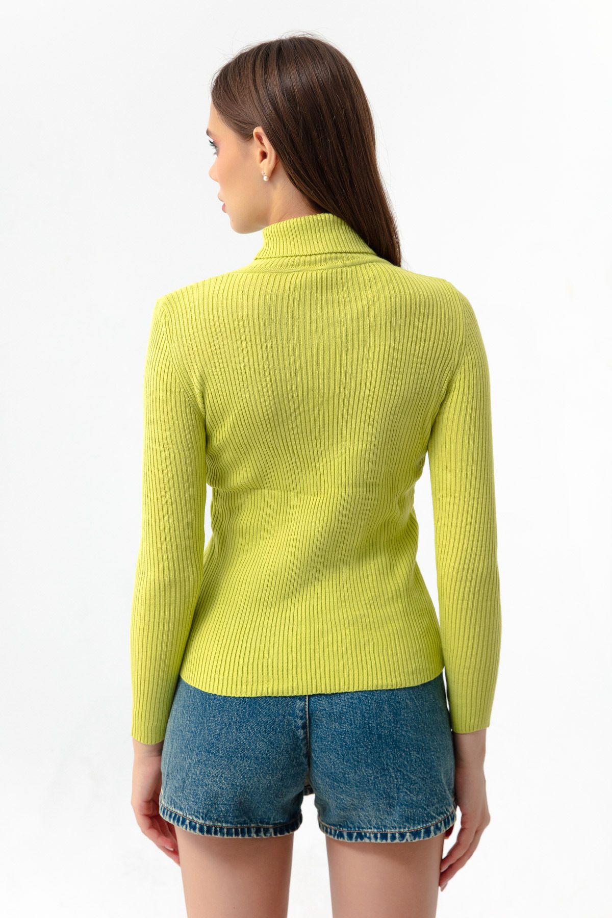 Womens lime green store turtleneck