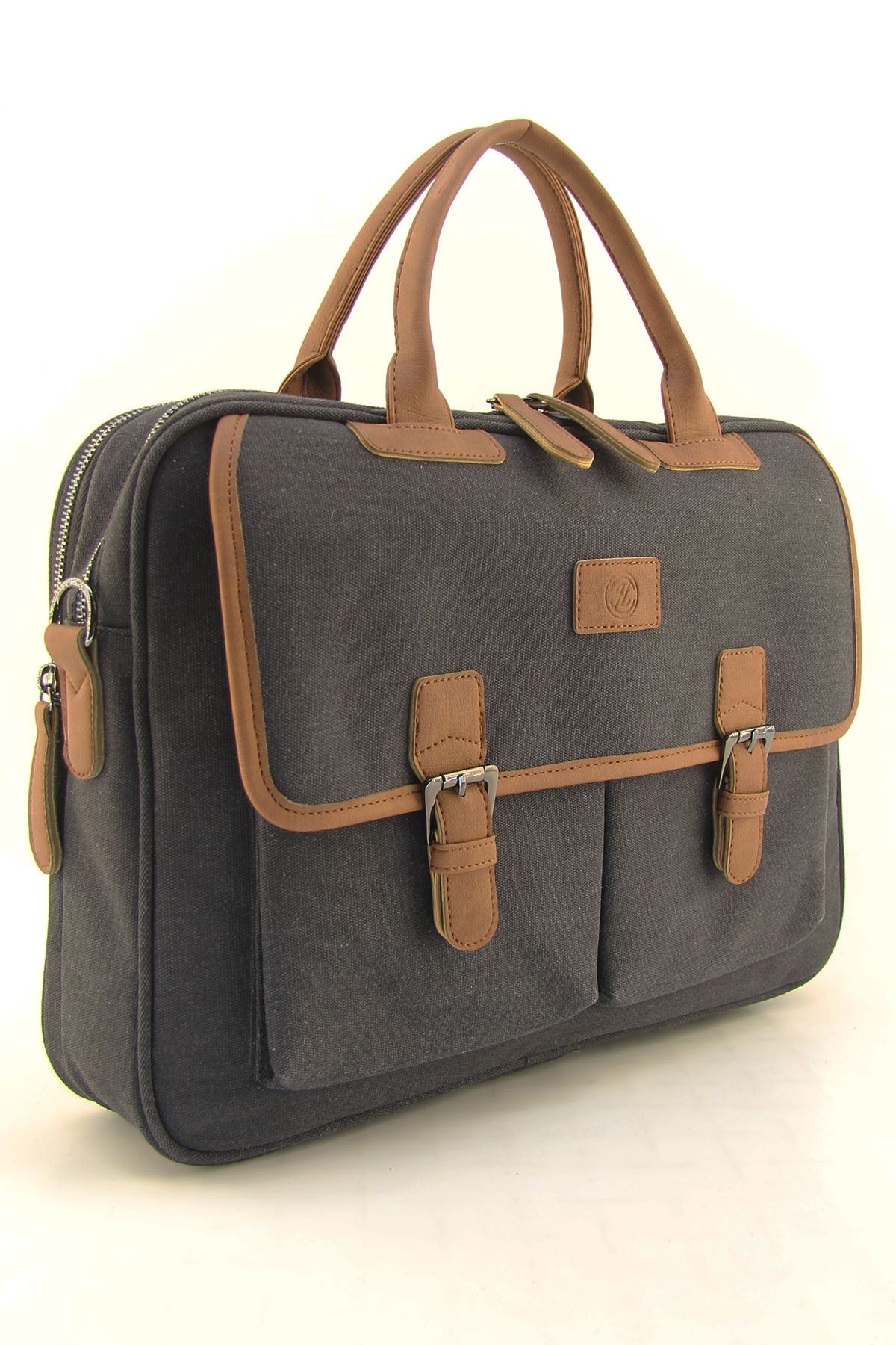HNB Unisex Black Canvas 15.3 Inch Waterproof Computer Laptop