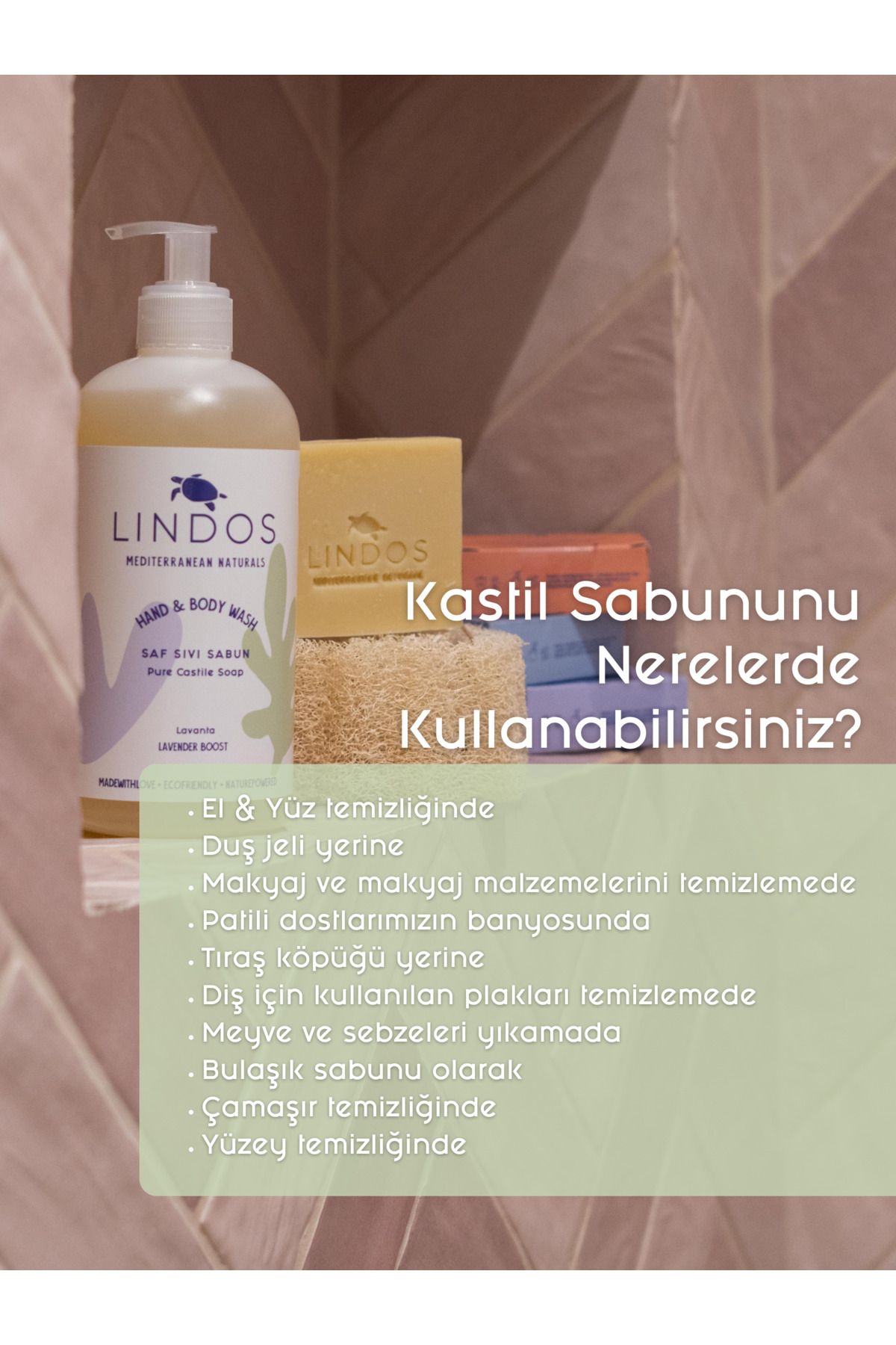 صابون مایع کاستیل طبیعی دست، روغن زیتون مرطوب کننده روغن پرتقال رایحه درمانی (1200 600 میلی لیتر) Lindos