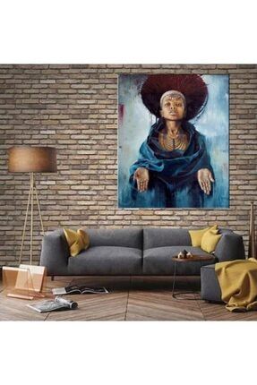 Afrikalı Kadın Modern Kanvas Tablo PRA-1288249-062257