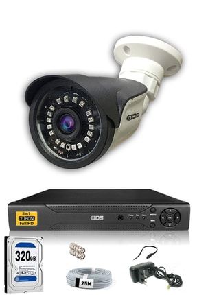 1 Kameralı Set - 5mp Sony Lensli Full Hd Gece Görüşlü Güvenlik Kamerası Sistemi - Cepten Izle DS-2015HDSET1