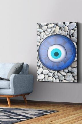 65x100 Cm Nazar Boncuğu Kanvas - Canvas Tablo EV-65x100-KVS-149