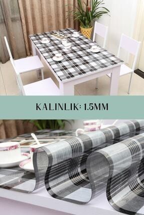 nurteks home line siyah gri seffaf desenli kalin mika masa ortusu pvc 80cm fiyati yorumlari trendyol