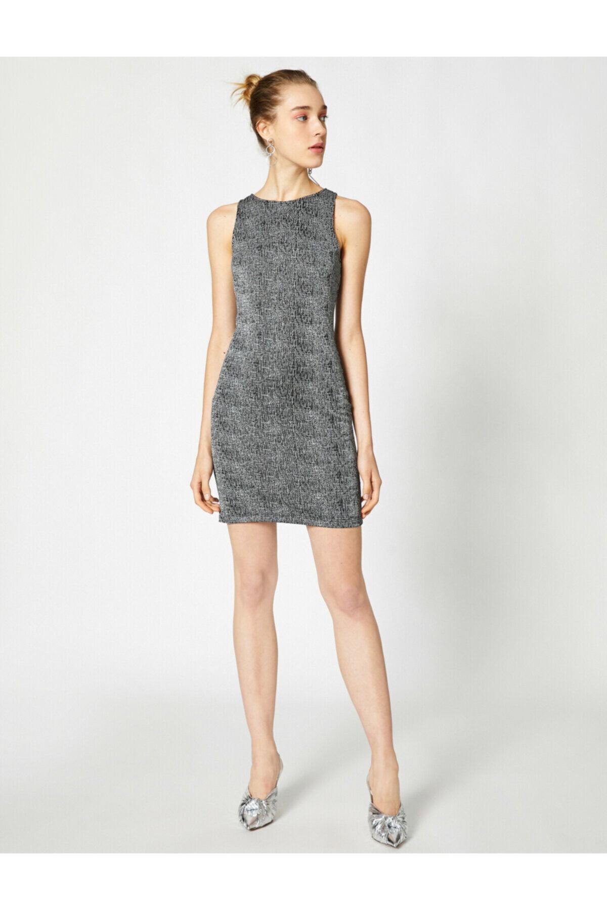 Koton Abendkleid & Abschlusskleid Grau Bodycon Fast ausverkauft