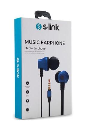 S-link Sl-ku150 Mobil Telefon Uyumlu Taşıma Çantalı Kulak Içi Siyah/mavi Mikrofonlu Kulaklık SL-KU150