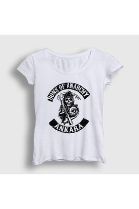Kadın Beyaz Ankara Sons Of Anarchy T-shirt 214008tt