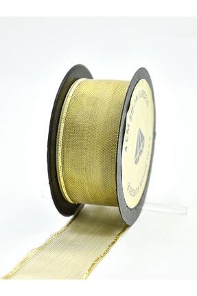 Altın Simli Şifon Kurdele 4cm-20m sifonkurdele40mm