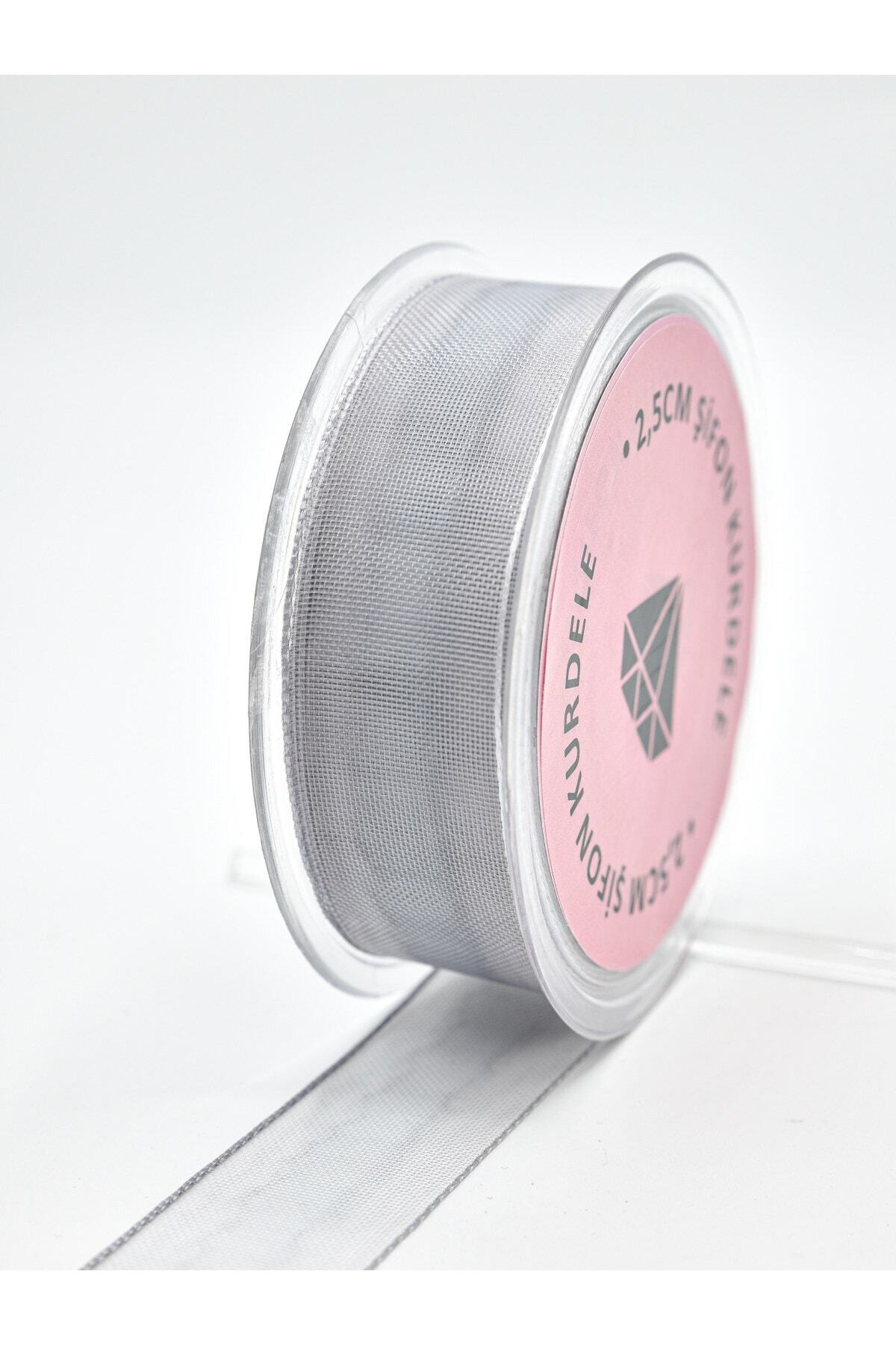 Gray Chiffon Ribbon 2.5cm-20m