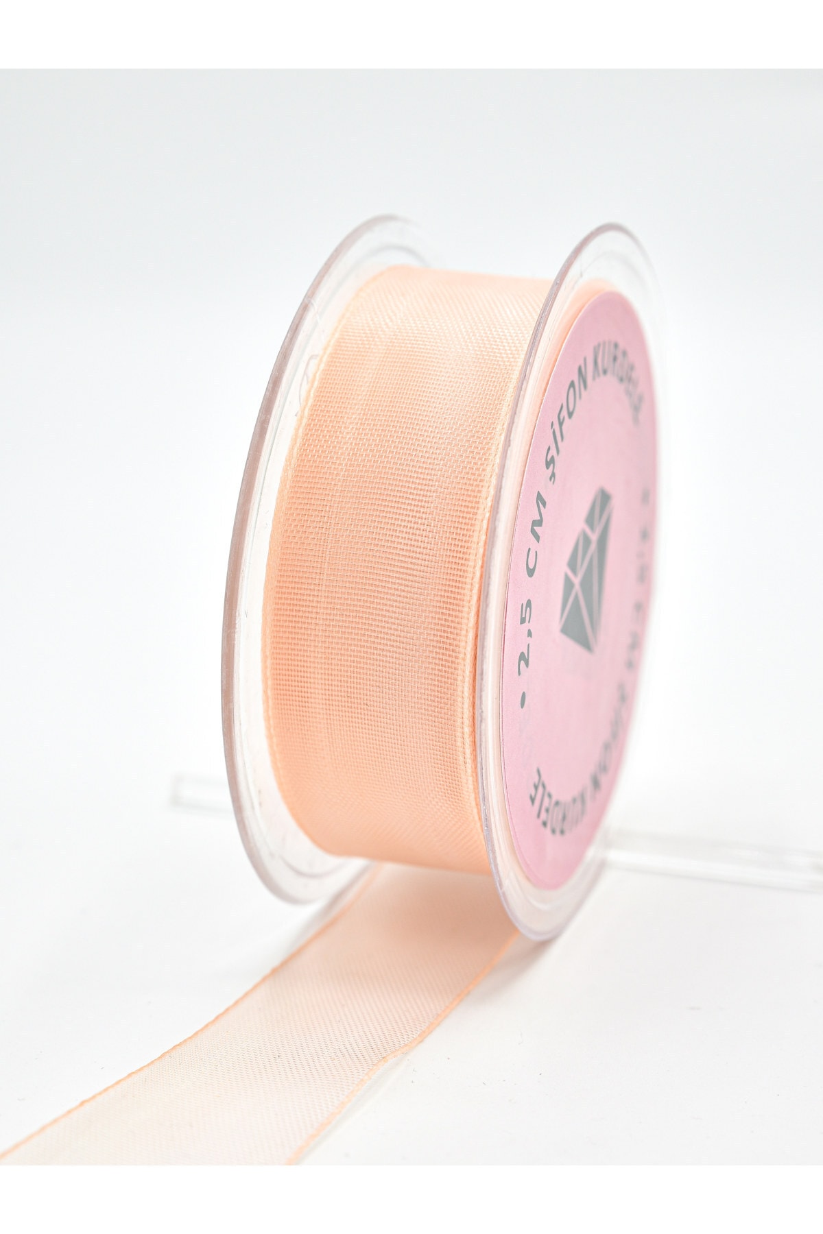 Salmon Chiffon Ribbon 2.5cm-20m