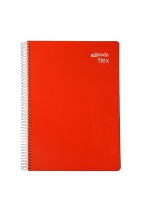 Flex A4 120 Yaprak Çizgili Defter Pp Kapak Kırmızı Renk 80004173