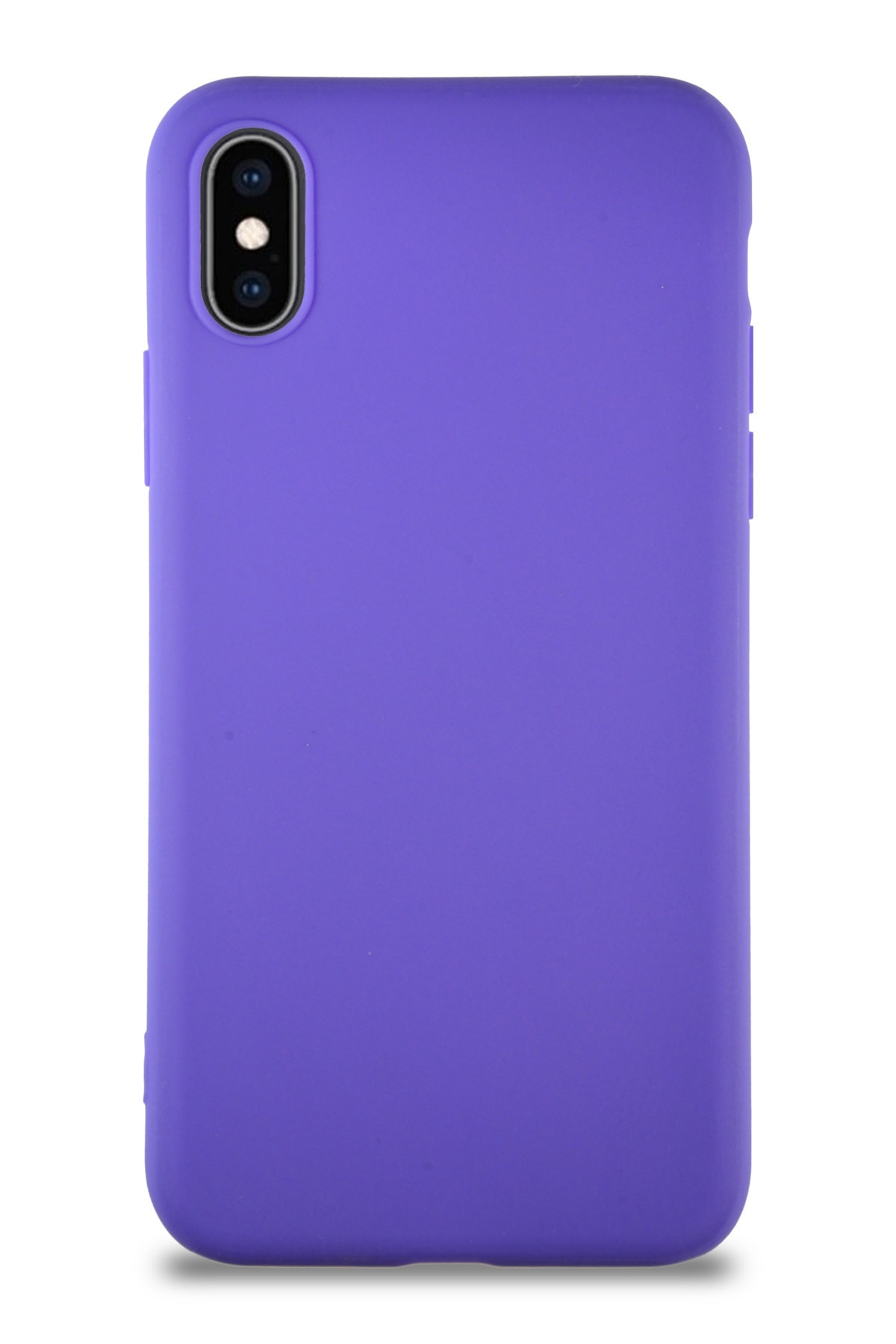 Apple iPhone XS Soft Premier Renkli Silikon Kapak - Mor