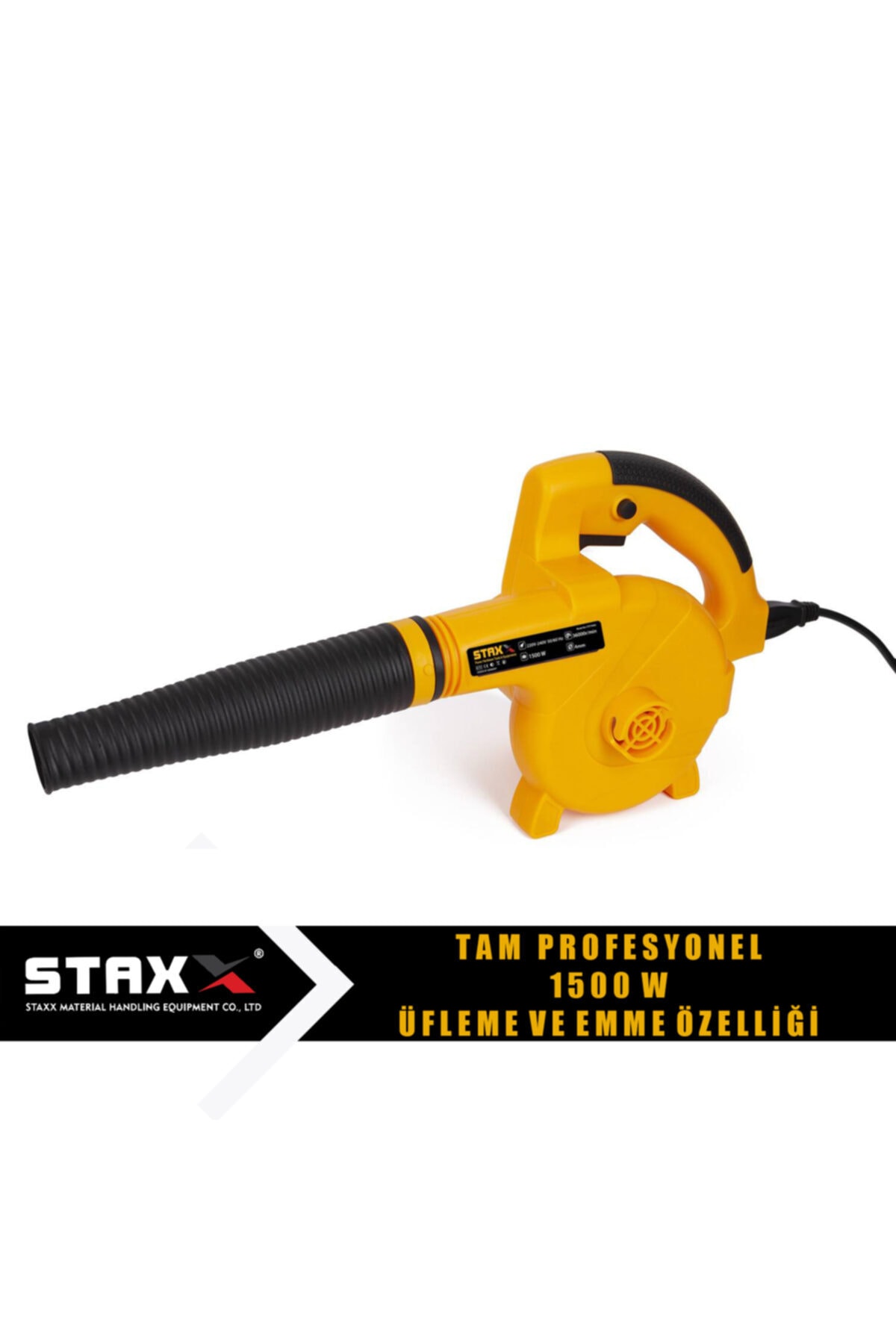 STAXX POWER Tam Profesyonel 1500 W Süper Güç Elektrikli Devir Ayarlı Hava Körüğü Üfleme Makinesi