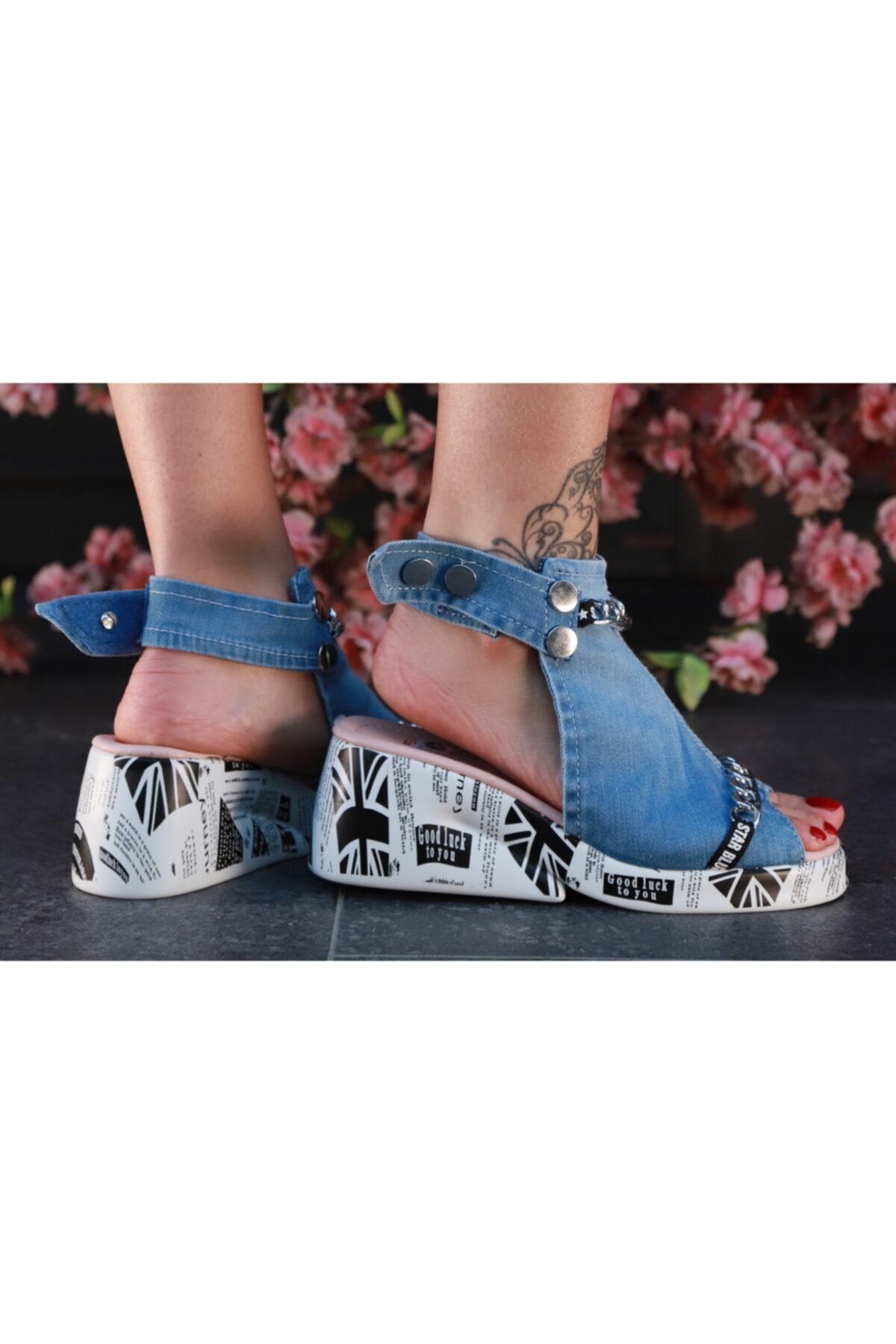 صندل زنانه آبی StarBlueMooN | H35-21003 اورجینال - تصویر 5