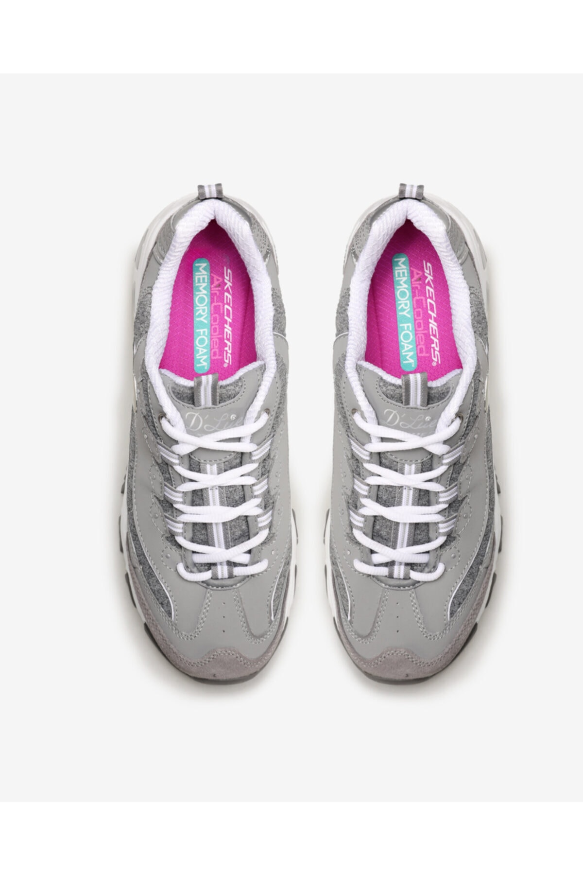 SKECHERS D'LİTES ME TİME Kadın Gri Sneakers 57%'YE KADAR