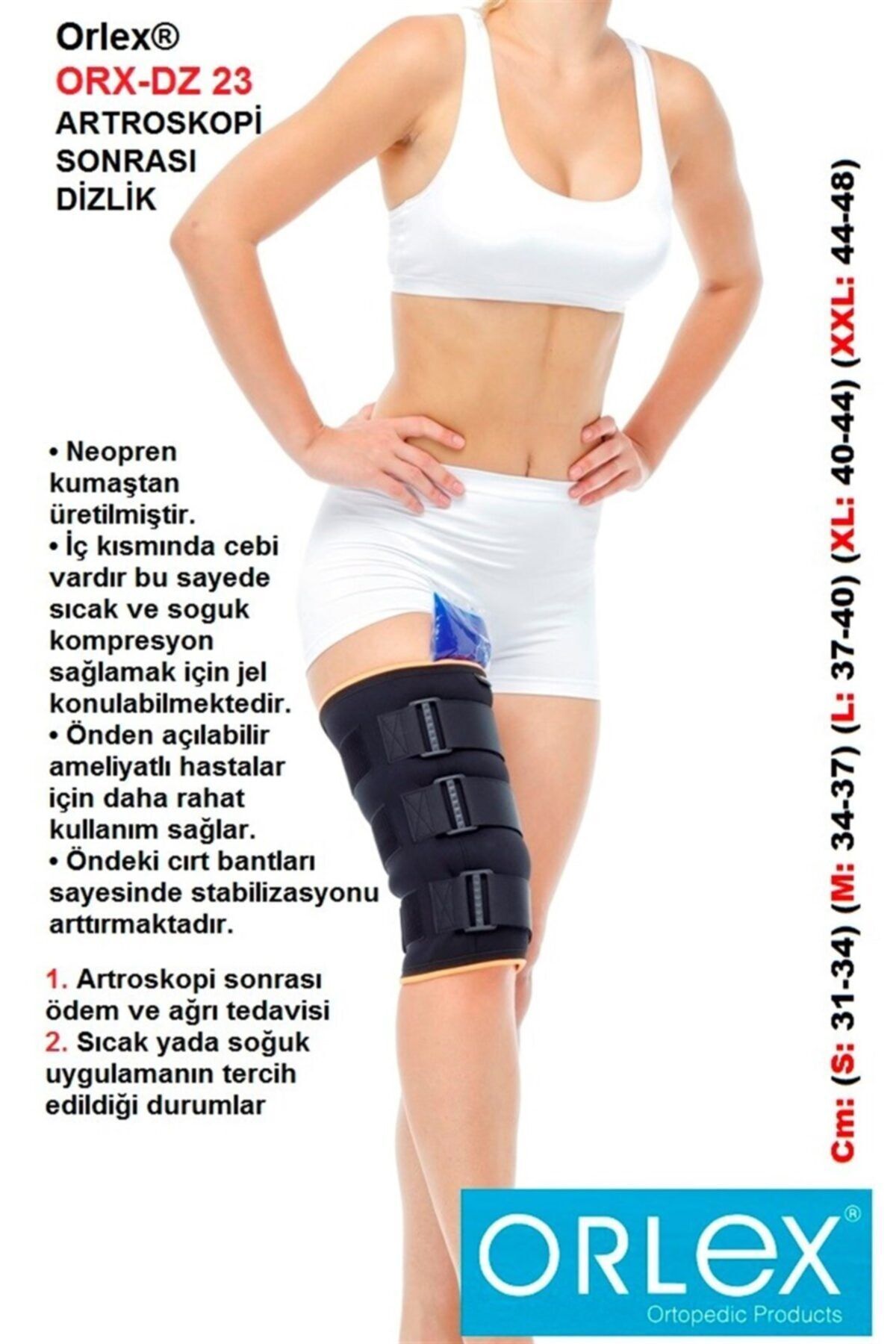 ORLEX-Orx-dz 23 Knee Brace After Arthroscopy Increases Stabilization Through Front Velcro Bands 3