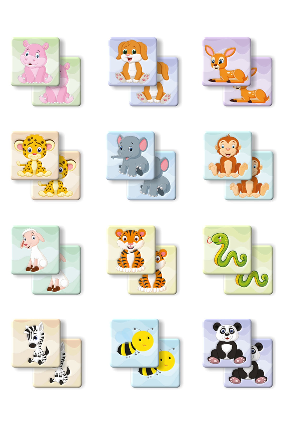 Bonkido Hafıza Kartları 2 Li Set, 96 Parça, 3 Yaş ( Oyuncaklarım Ve Yavru Hayvanlar) fotoğrafı 6 (önizleme)