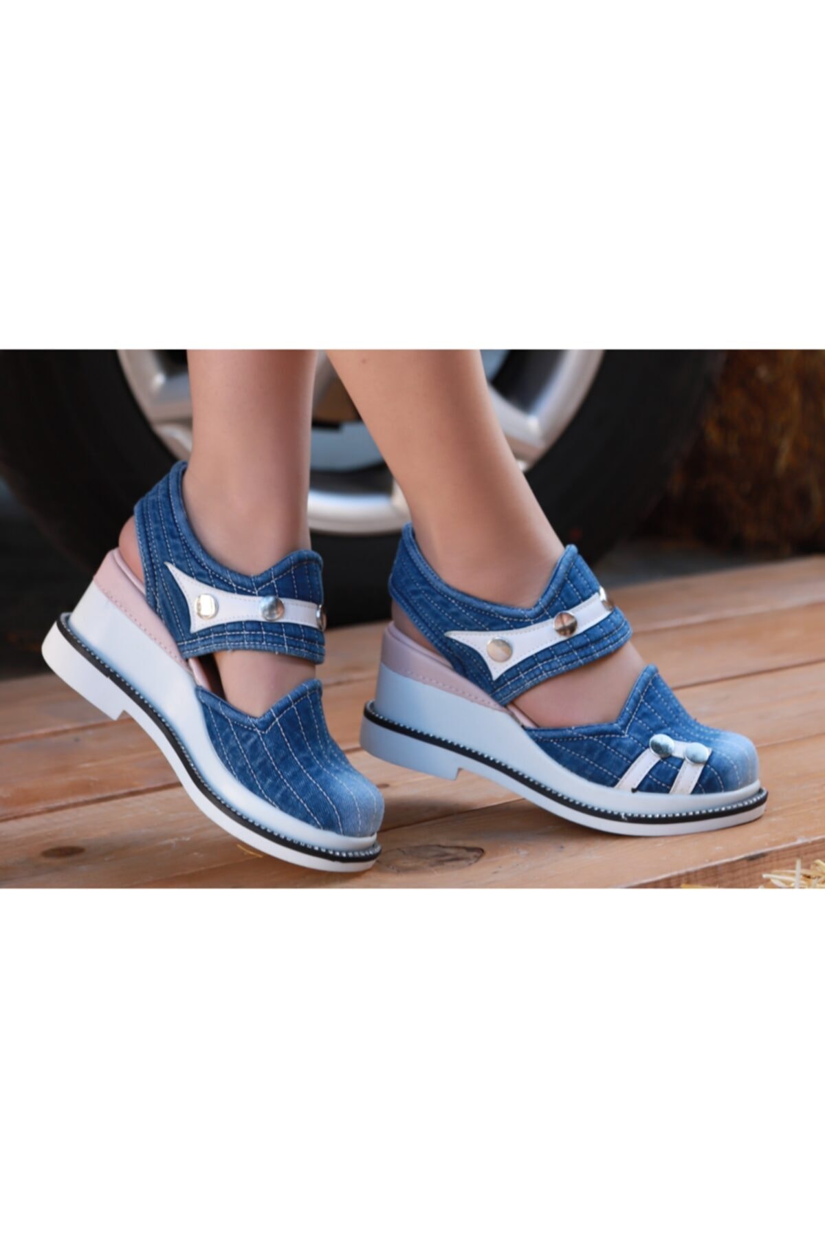 صندل زنانه آبی StarBlueMooN | H41-18032 اورجینال - تصویر 2